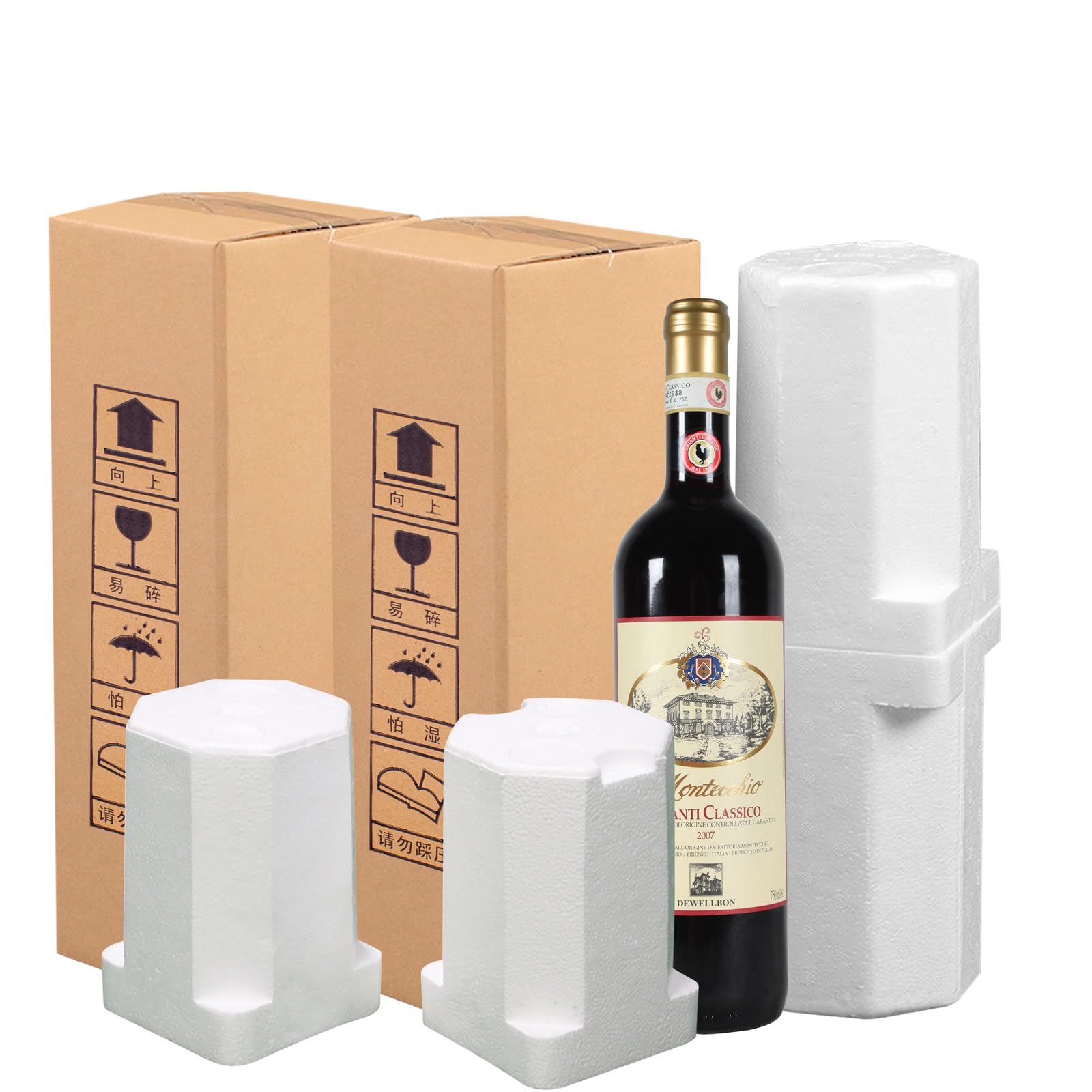 Small Boxes For Shipping 25-Pack Wine Shipping Kit - Inflatable Bottle ...