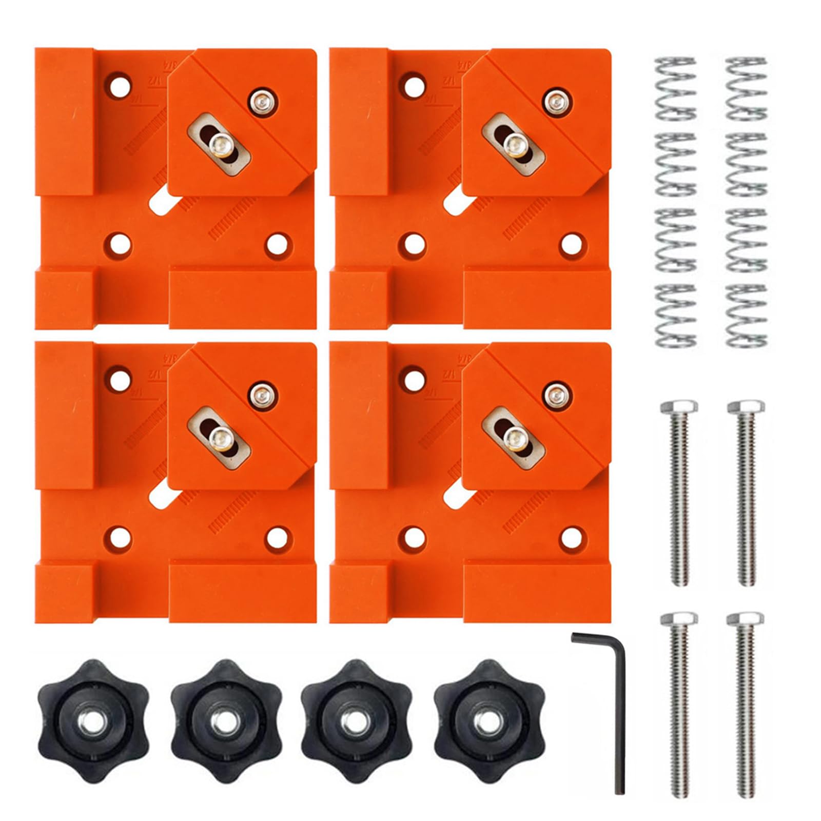Pffiocix Oh! 4 Pcs Ergonomic Wood Clamp Tool Box Joint Clamp System Handheld Clamp Cabinet Assembly High Speed 90 Degree Alignment Angle Joint Assistance