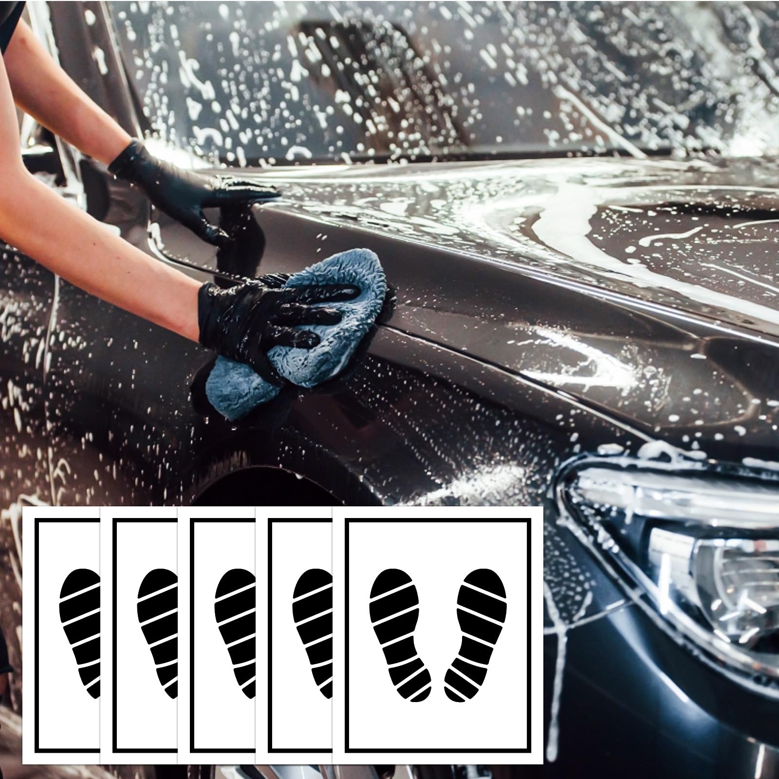 100Pcs Paper Floor Mats for Cars Disposable Car Floor Mat 16x20in Paper Mats for Cars Detailing Temporary Flooring — view 7