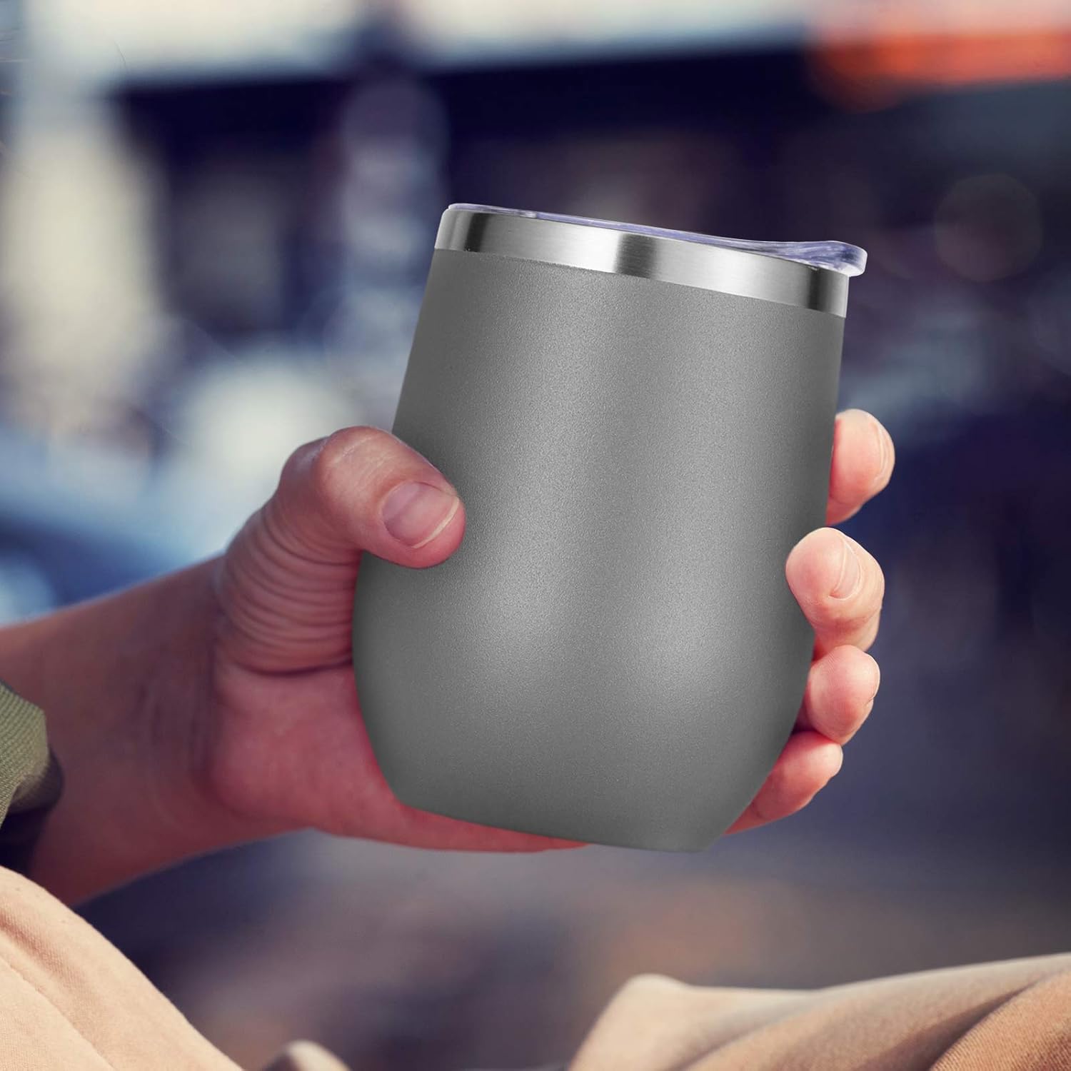 VEGOND Wine Tumblers Bulk 12 Pack, 12oz Stainless Steel Stemless Wine Glass with Lids and Straws, Double Wall Vacuum Insulated Tumbler Cup, Coffee Mug for Cold Hot Drinks - Image 7