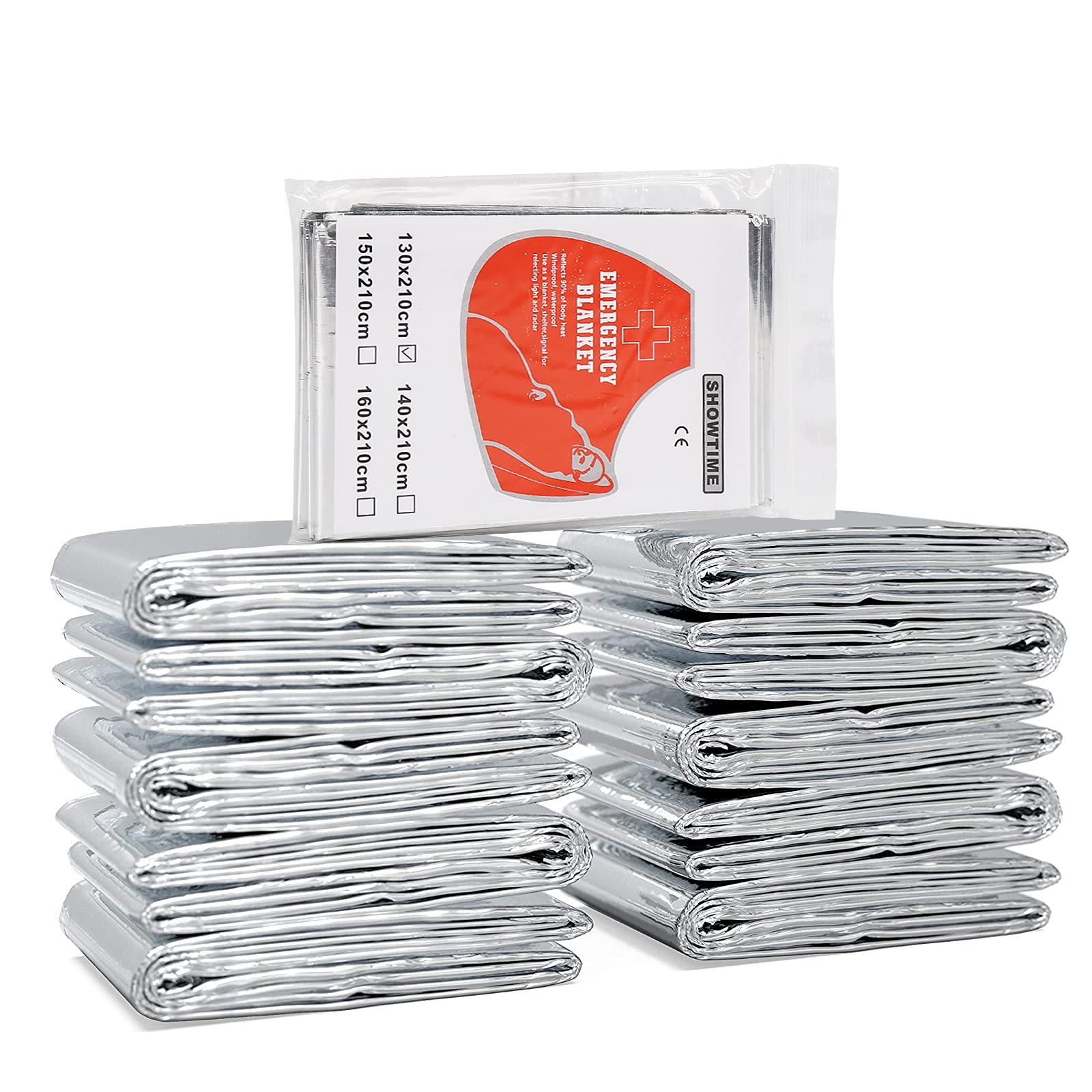 Amazon.com: OUTFANDIA 12 Packs Emergency Thermal Blanket/Mylar Space Blanket /Survival Silver Foil Blanket/Folding Sleeping Blanket/Emergency Shelter  Outdoor Gear/First Aid Kits Keep You Warm : Sports u0026 Outdoors