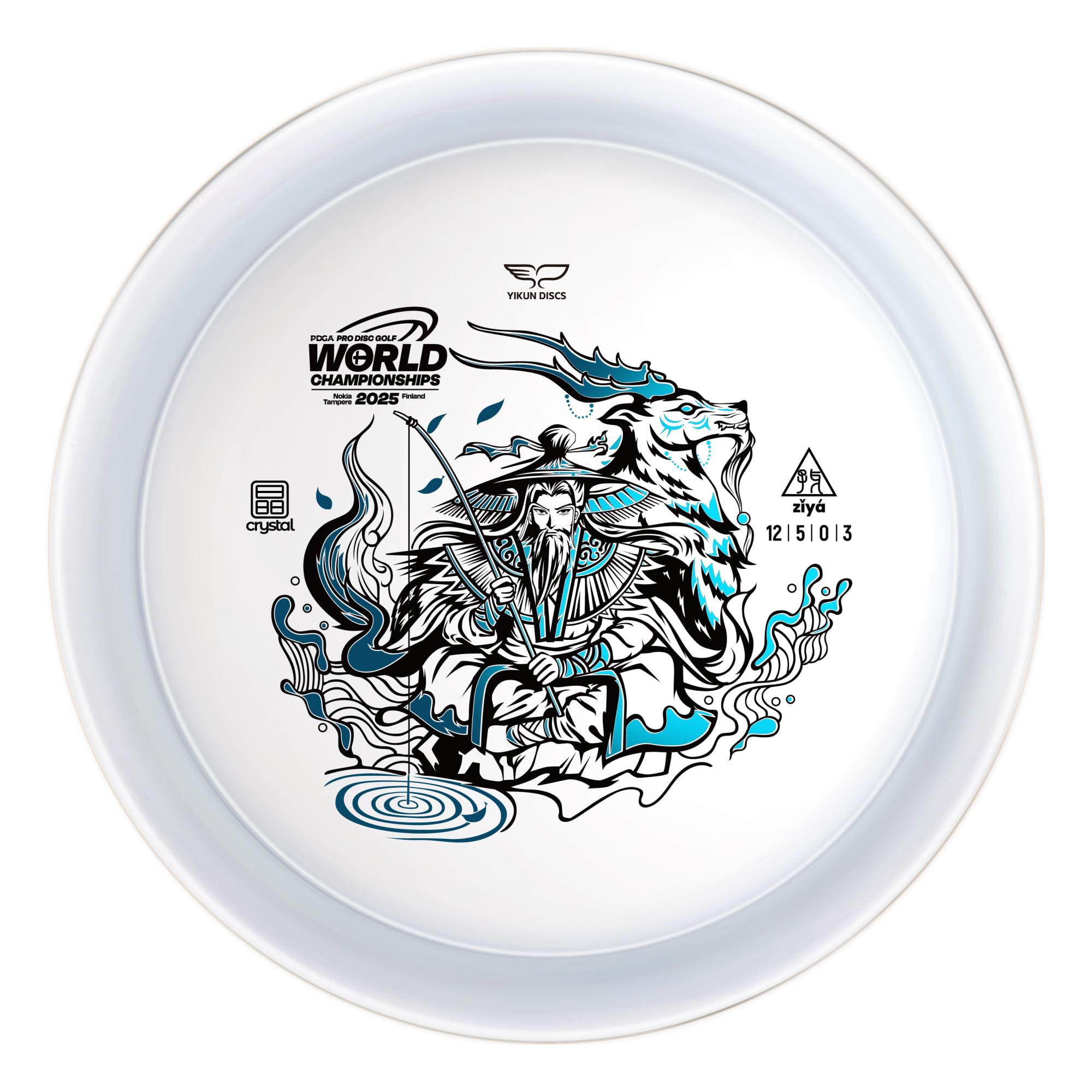 Yikun Disc Golf Ultra-Overstable Distance Driver|Pro Worlds 2025 Limited Edition|Powerful Hyzer Fade for Forehand/Backhand|Skip-Enhanced Approach Shots|PDGA Approved 170-175g