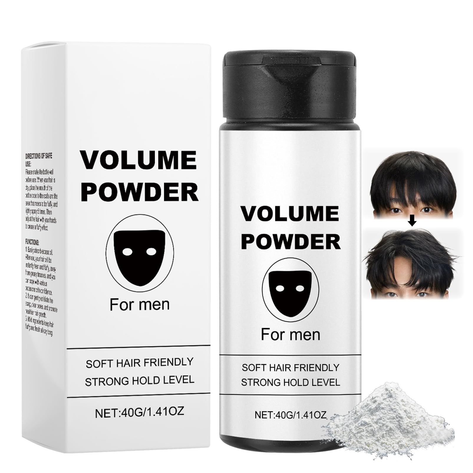 Puder teksturowy dla mężczyzn, puder do włosów z efektem matowym, mocny puder Hal Texture, bezbarwny puder do stylizacji, do natychmiastowej tekstury i objętości, naturalna formuła, do wszystkich