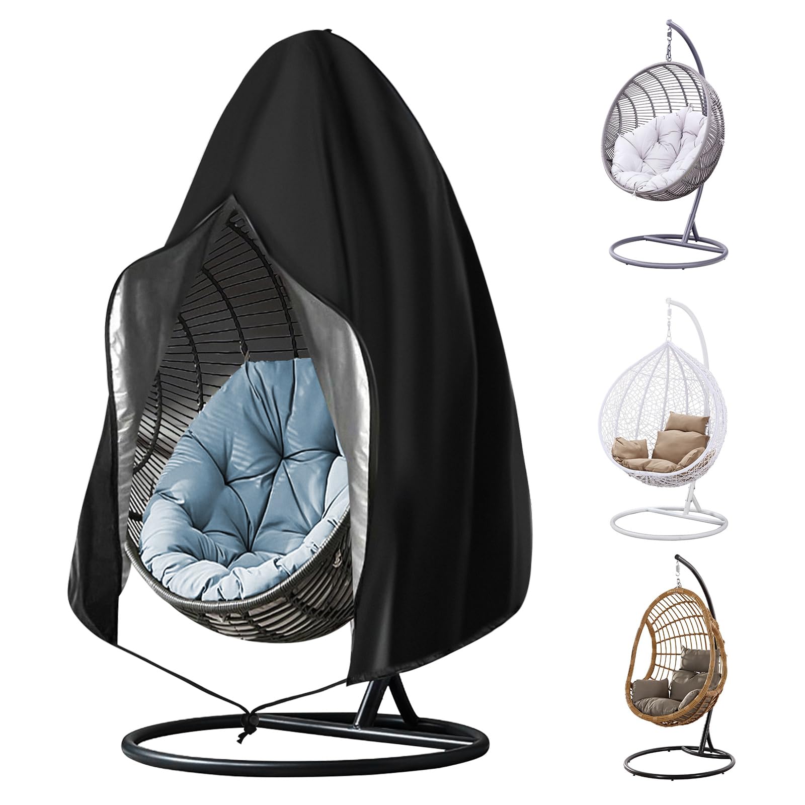 OFFCUP Hanging Egg Chair Cover, 230*200cm 210D Oxford Fabric Swing Chair Cover with Zipper