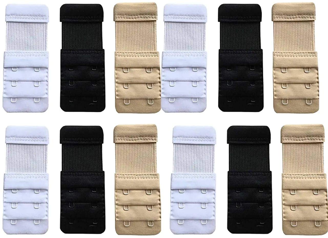 Bra Hook Extender to Increase Bra Length for Backless Dresses-2 Hook - 3 Eye, Extra Elastic, Combo Pack-image-18