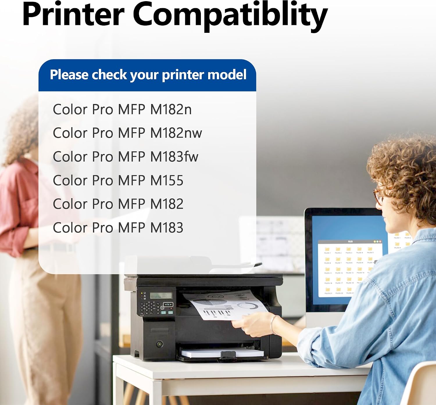 215A Black Toner Cartridges 2 Pack (with Chip) Replacement for HP 215A Compatible with Color Pro MFP M182nw M183fw M182n M182 M183 M155 Series Printer (W2310A)