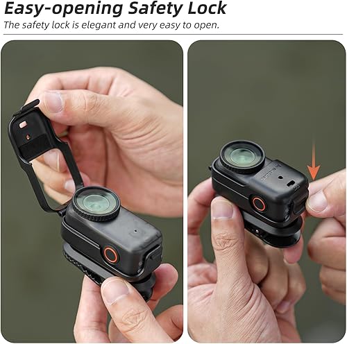 Miniatura 8 de Clip de mochila para DJI Osmo Nano, rotación de 360 horizontal-vertical mochila sombrero compatible con DJI Osmo Nano, accesorios Osmo Nano clip de