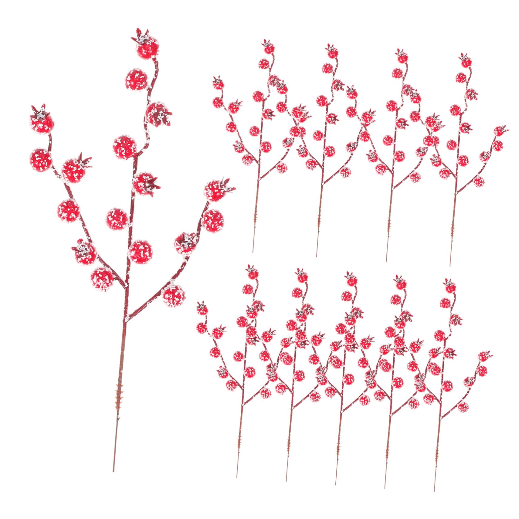VALICLUD 10pièces Baies De Houx Miniatures Rouge Lot pour Décoration De Noël Et Événements