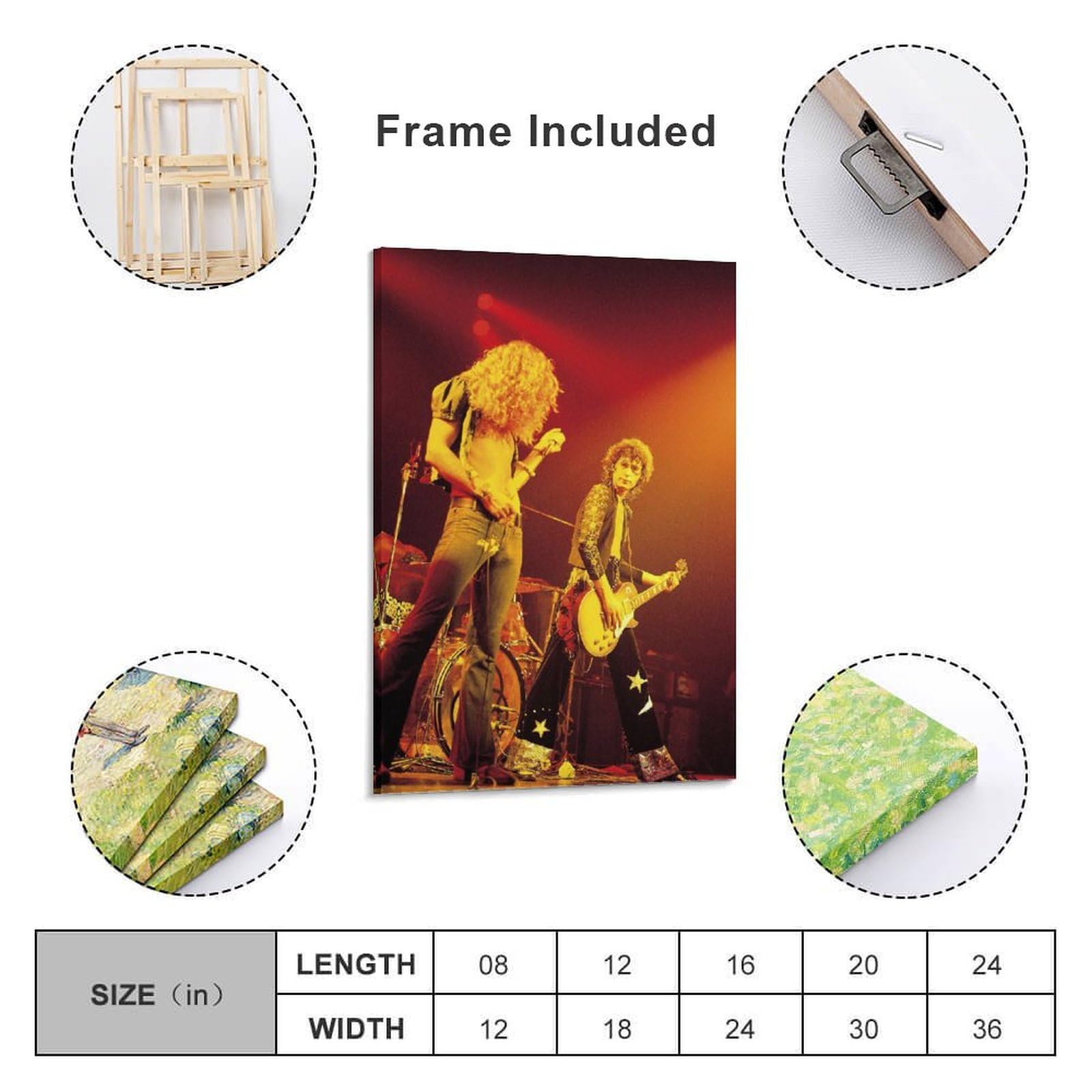 Amazon.co.jp: レッドツェッペリン画像アートパネルポスター 印刷