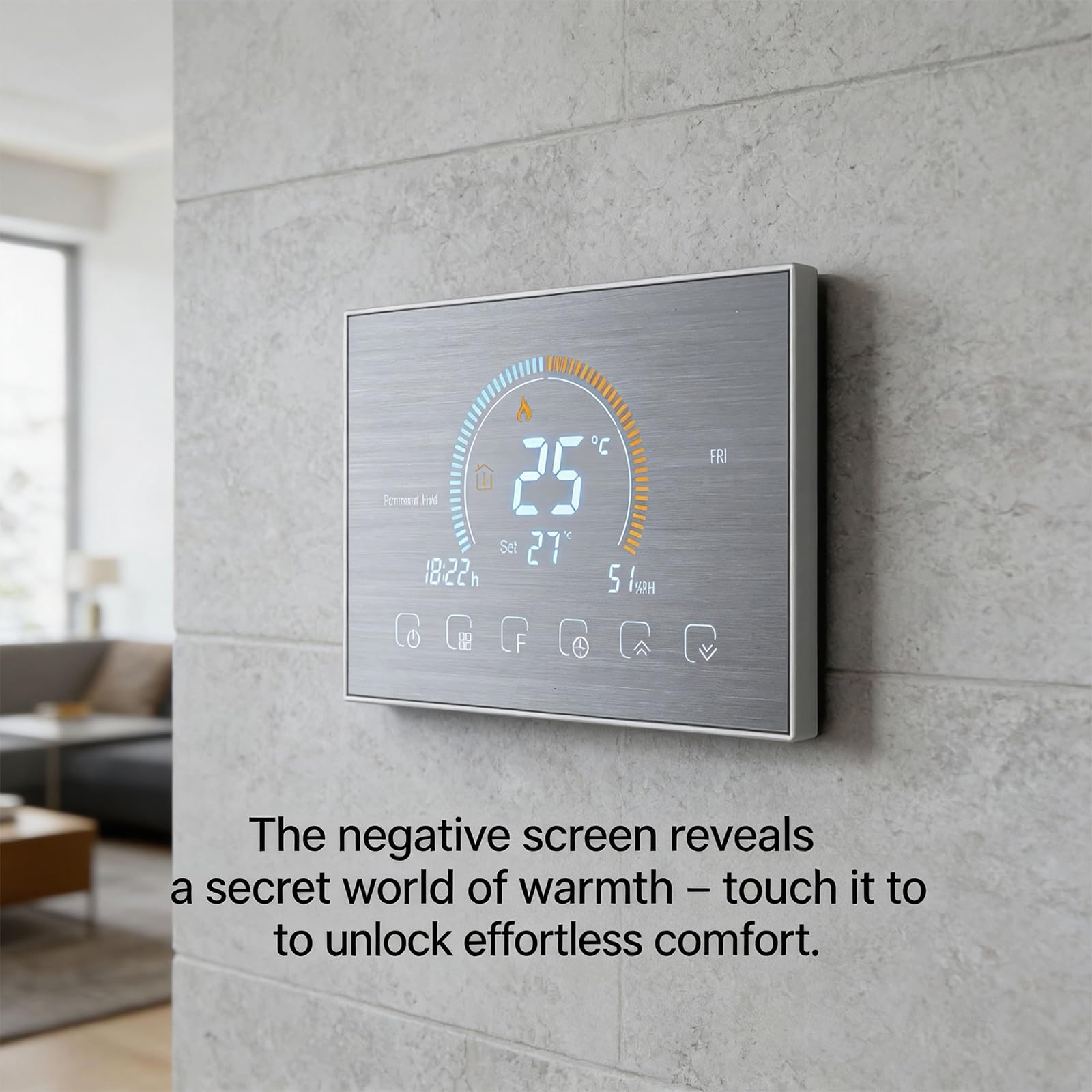 Termostato Acqua WiFi Programmabile, Display Meteo UV Umidità | Montaggio Parete 5A 95-245VAC, compatibile Alexa e Google Home, regolatore programmabile riscaldamento acqua