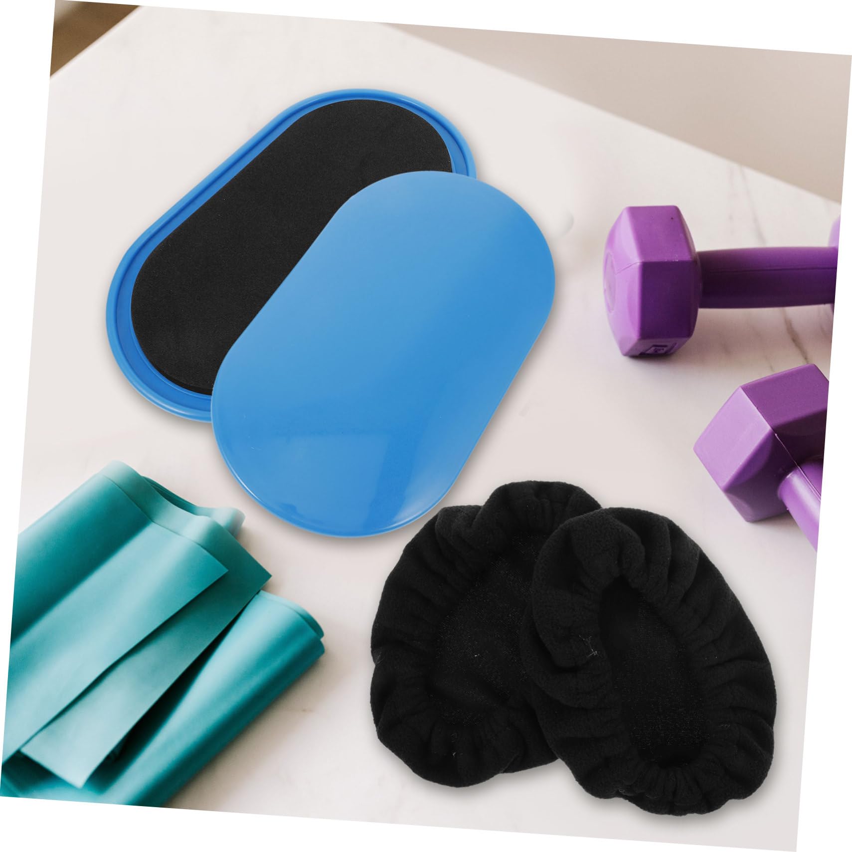 CLISPEED Set di 1 Piastra Scorrevole Ovale per Fitness in ABS ed Eva, Design Ergonomico Compatto e Portatile, Attrezzo Versatile per Esercizi Aerobici a Casa e Palestra