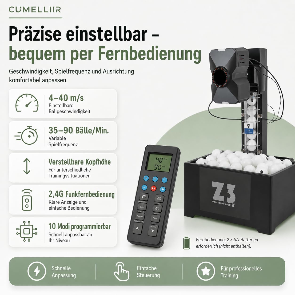 Automatische Tischtennis Ballmaschinem, Ping Pong Ball Maschine Mit Netz, Tischtennis Roboter Für Training übung, Mehrere Serviermodi, 100 Bälle Kapazität, 4-40m/s
