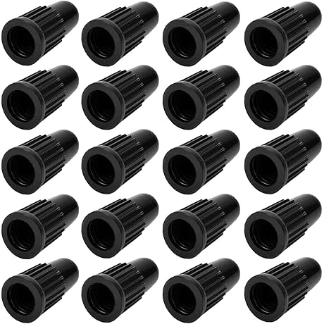 Black Presta Valve Caps Plastic Bike Tubeless Tire Caps Air Dust Stem Covers
