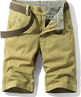 Youthful flying Mens Quick Dry Cargo Shorts Waterproof Multi-Pockets Outdoor Walking Shorts Durable(Size:29W,Color:Khaki)
