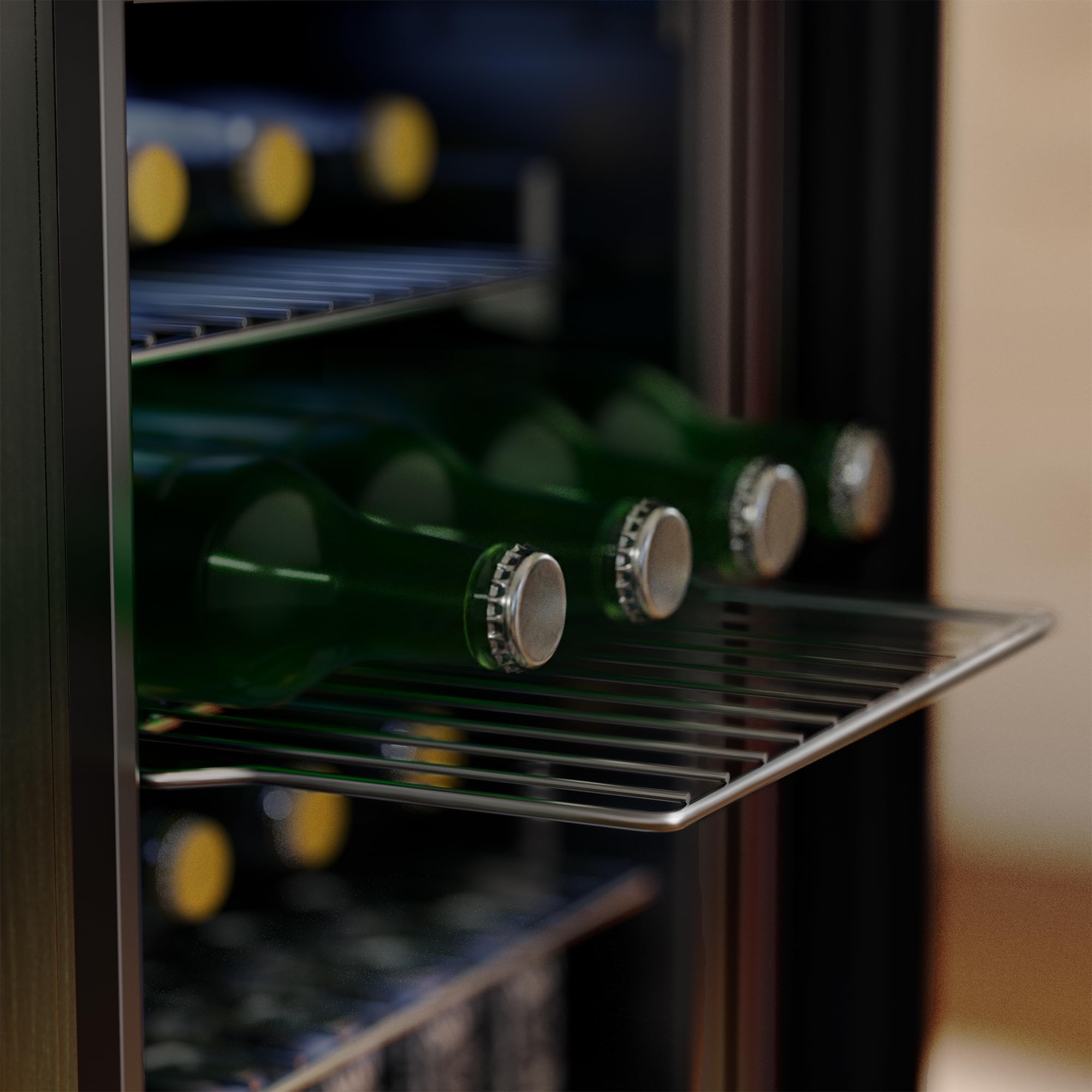 Empava 15 inch Undercounter Beverage Cooler Refrigerator with Glass Door, Freestanding Drink Fridge with LED Light, Touch Control, 80 Cans Capacity on Fridge.com