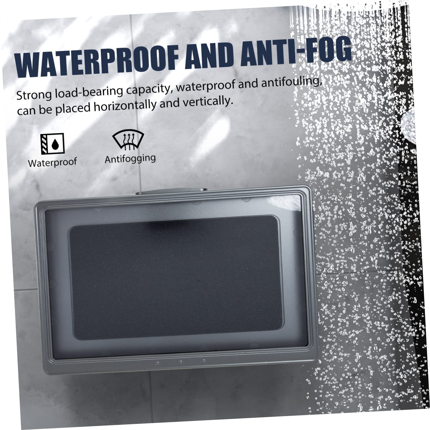 Supporto Per Telefono Da Bagno Supporto Parete Per Tablet e Smartphone Con Pellicola Antiappannamento Struttura Resistente e Facile Da Installare Per e Bagno