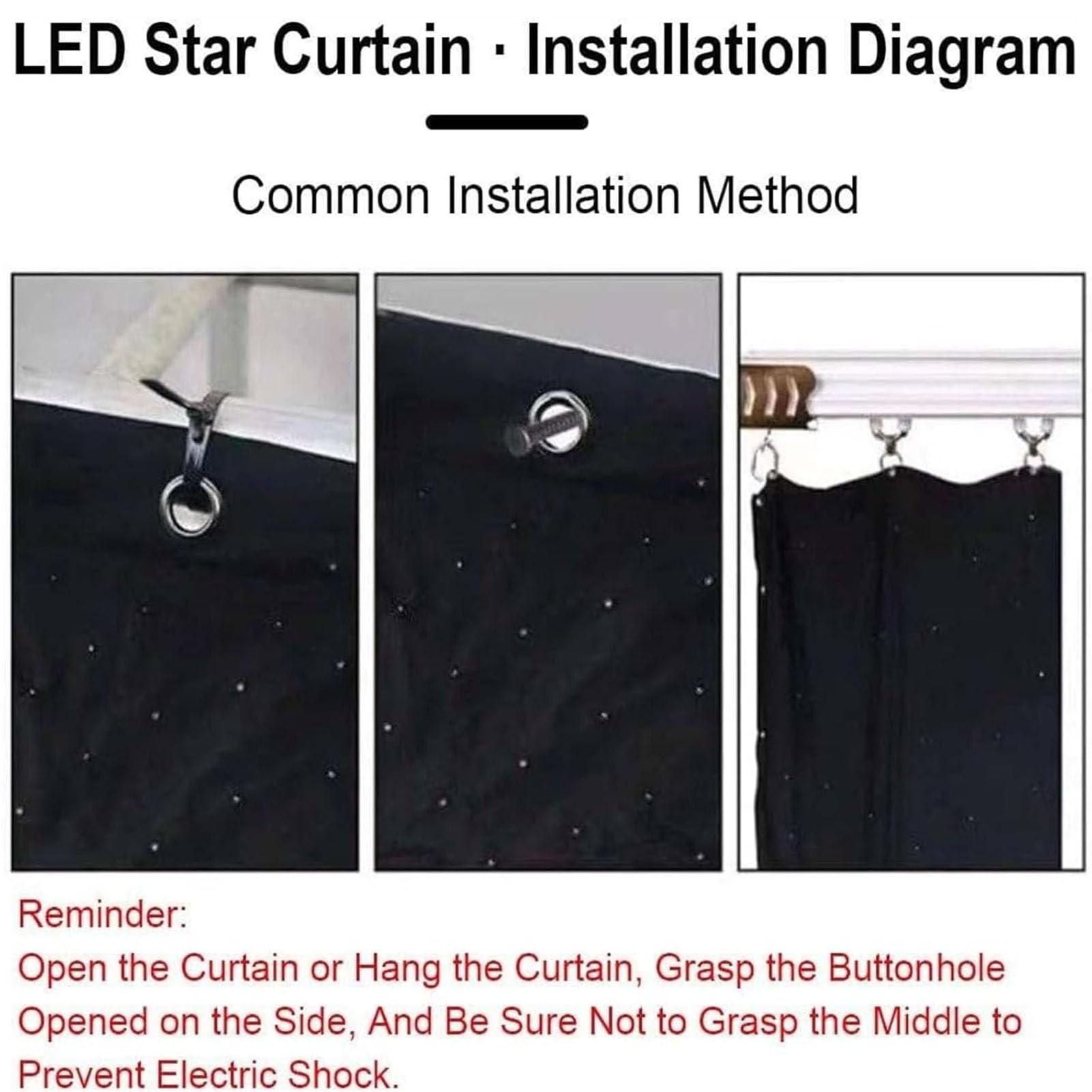 Kurtyny LED Star Backdrop Starry Sky tkanina z kontrolerem, składane drapowanie gwiaździste światło, gwiazda, tło fotograficzne, tło na wesela, przyjęcie urodzinowe, do klubów, pokazów