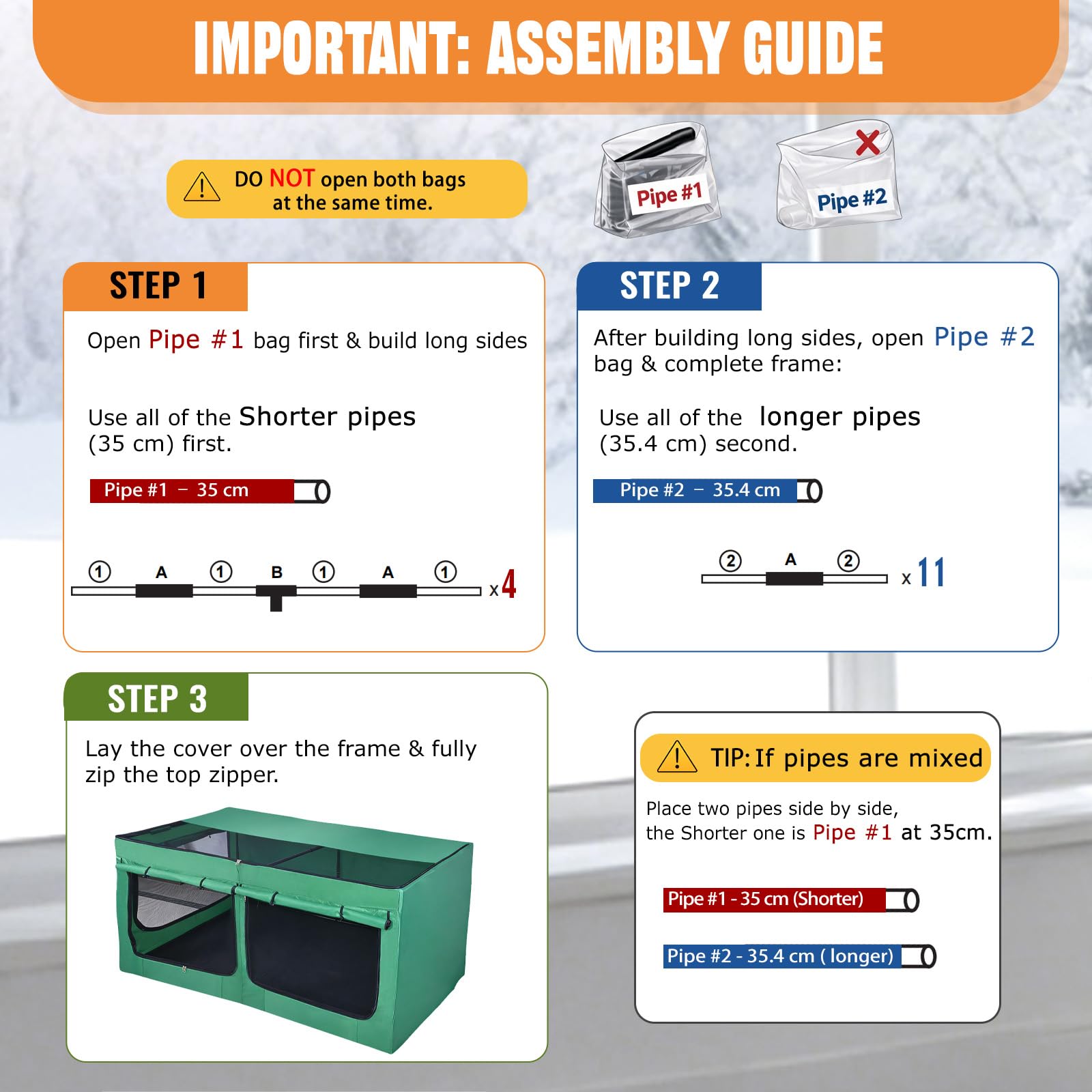 Brooder Box for Chicks, Chicken Run Large Chick Starter Kit Portable Brooding Pen with Breathable Mesh&Waterproof Pad Outdoor Indoor - 3