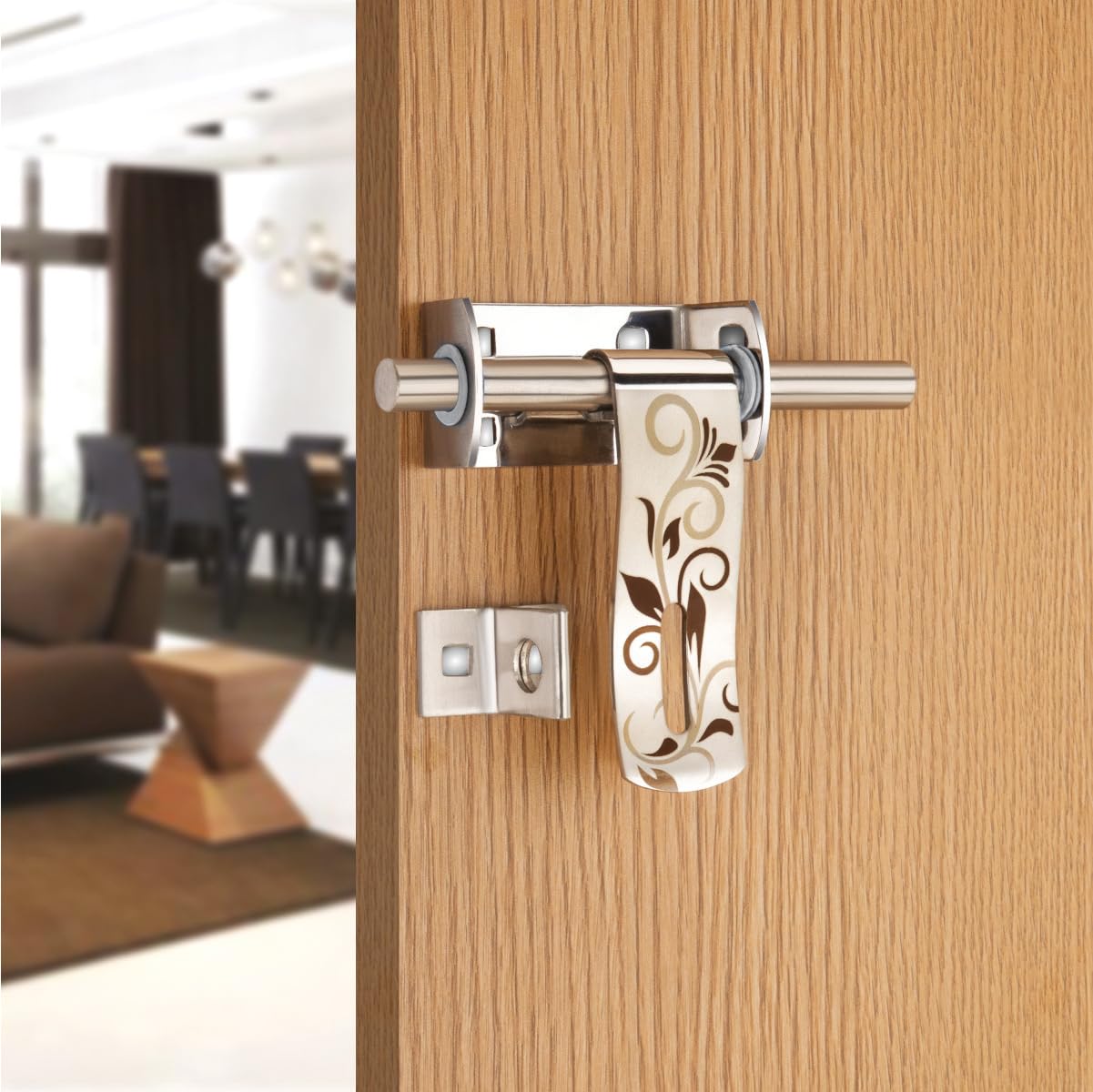Etalica Stainless Steel Finish-Mat Chrome, Door Latch for Office, Home, Kitchen, Bathroom, Windows (B0C9G3JX3M) Amazon Price History, Amazon Price Tracker