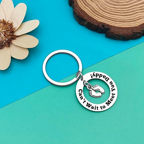 Miniatura 6 de Llavero de regalo para papá nuevo, regalo para papá por primera vez, regalo de esposa, anuncio de bebé, regalos de embarazo para el nuevo padre que