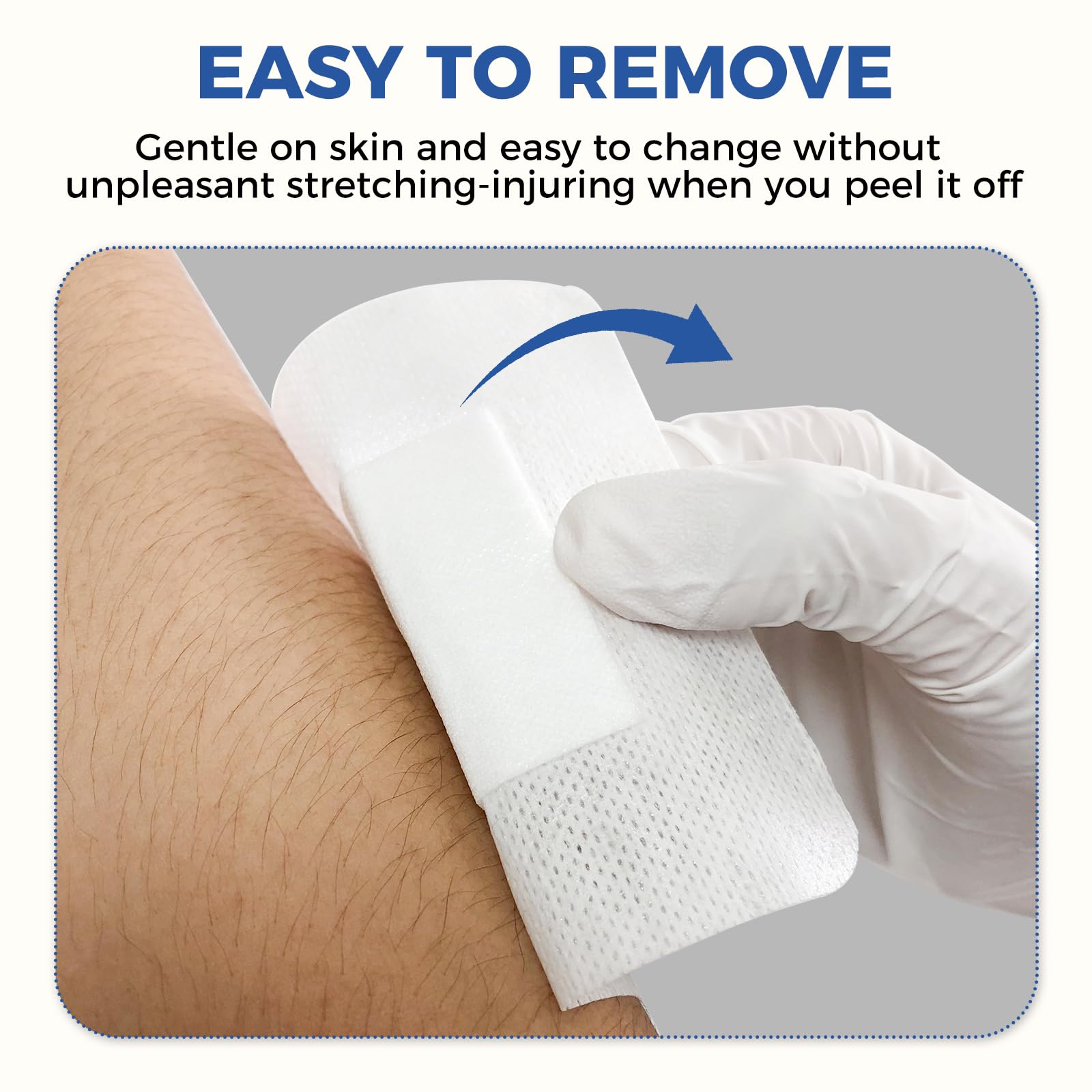 Island Dressing Bordered Gauze 4"x4", 50 Individually Packed Non-Stick Pad in Center with Adhesive Border,Soft Absorbent Medical Grade Dressing Gauze Pad for Wound Care and First Aid — Amazon image 4