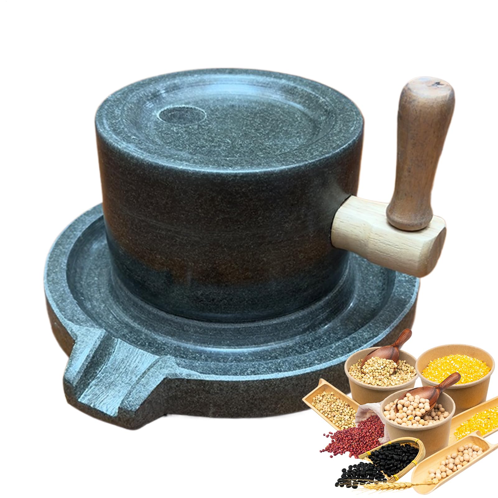 Mulino Di Pietra Frantoio Mulino Di Grano Manuale Di Pietra | Macinapepe Manuale Per Caffè Farina Pepe Sale Noci Casa Cucina Ristorante E Pasticceria