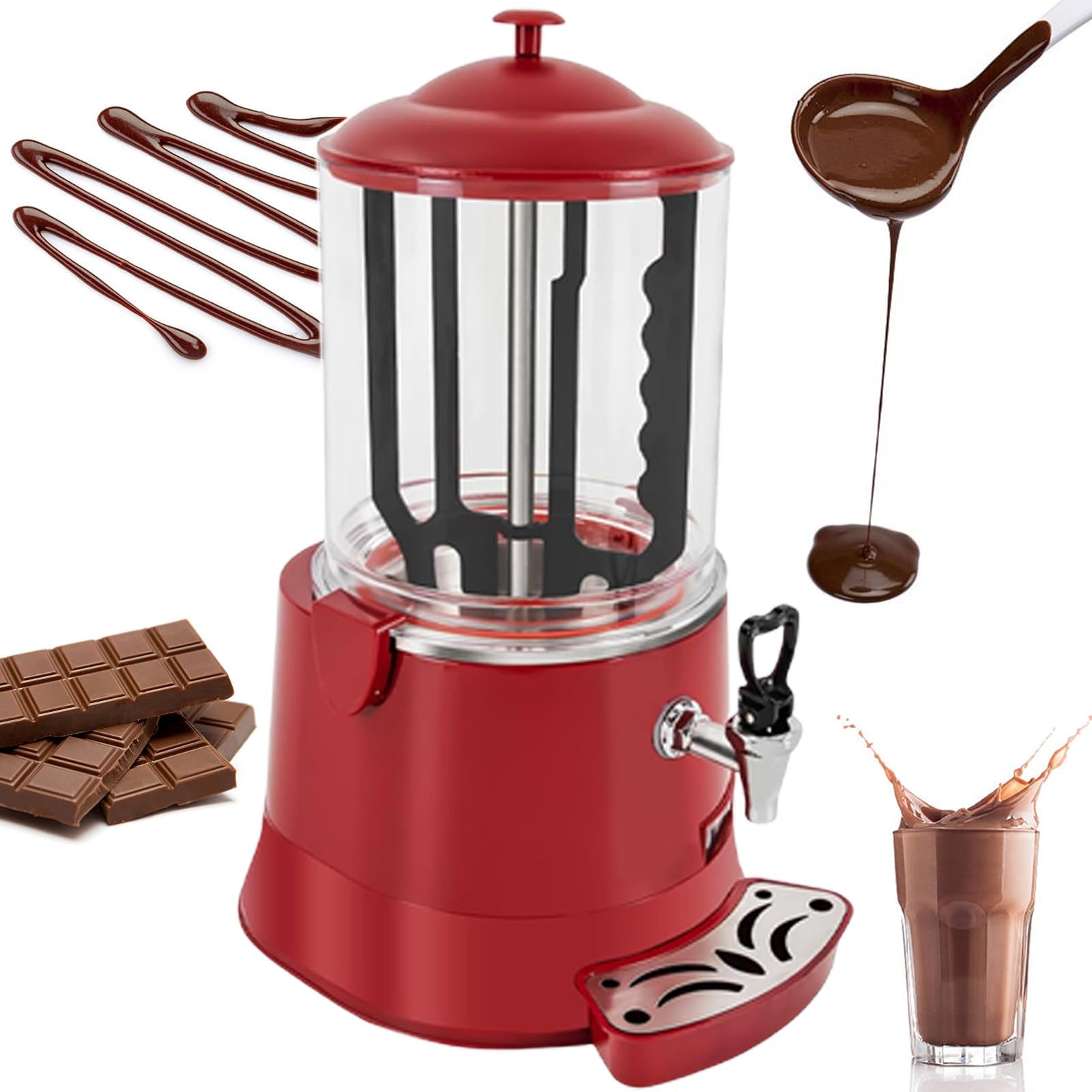 Distributeur de chocolat chaud commercial avec agitation automatique et contrôle de la température pour les magasins de boissons