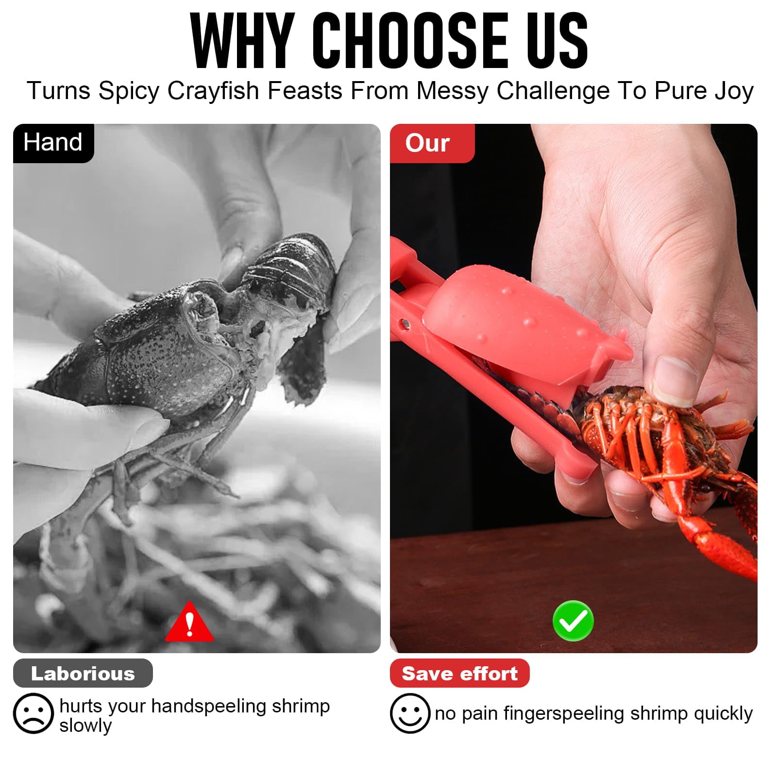 2025 New Crawfish Peeler Tool,Crawfish Sheller Tool,Crawfish Sheller Seafood Tool,Crawfish Tail Peeler Crayfish Shucker Tool,Crayfish Shelling Device Shrimp Peeler,Crawfish Peeler Peelers (3 colors)