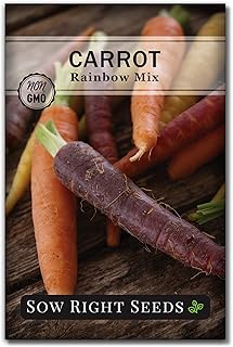 Sow Right Seeds - Rainbow Mix Carrot Seed for Planting - Non-GMO Heirloom Packet with Instructions to Plant a Home Vegetab...