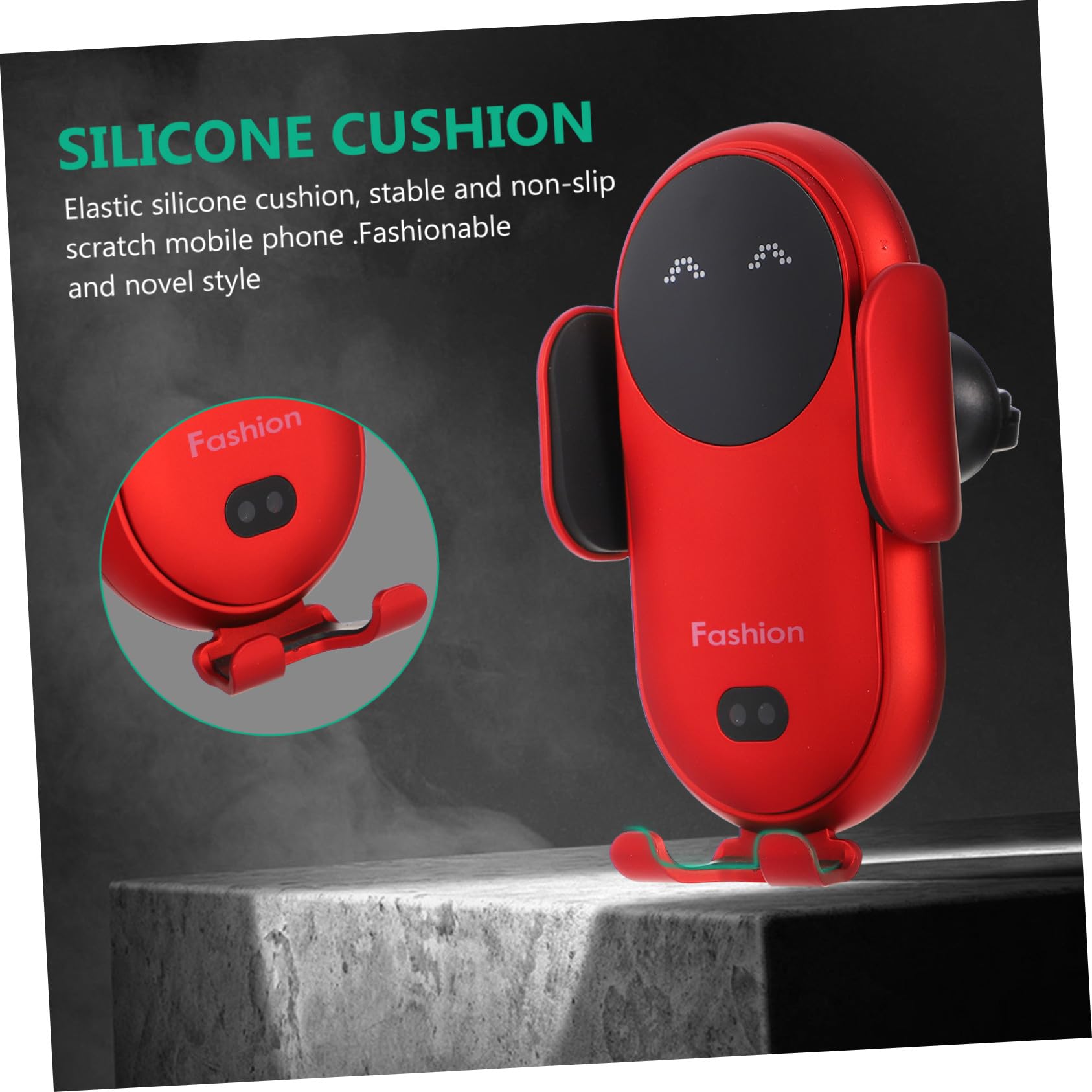 Soporte de Navegación para Teléfono Rejilla de Ventilación para Coche, Cargador Inalámbrico 10w, Rotación 360 Grados y Compatibilidad para Conducir