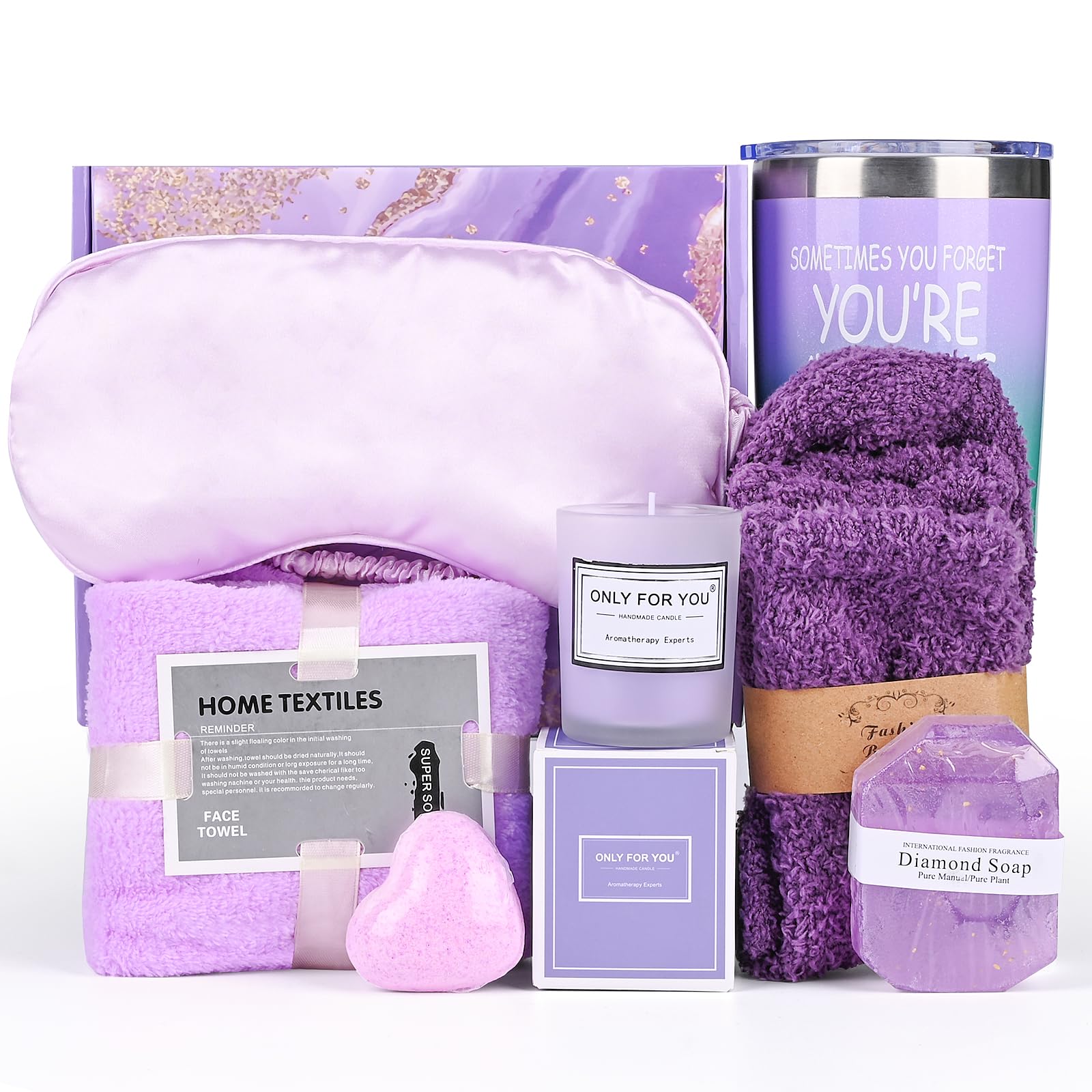 Euakee Regalo Aniversario Mujer, Ideas Regalo Mujer, Regalos Mujer para Cumpleaños, Navidad, Día de la Madre, San Valentin, Set de Regalo para Mejor Amiga,Regalo de Sol para Novia,Esposa (Púrpura Pálido)