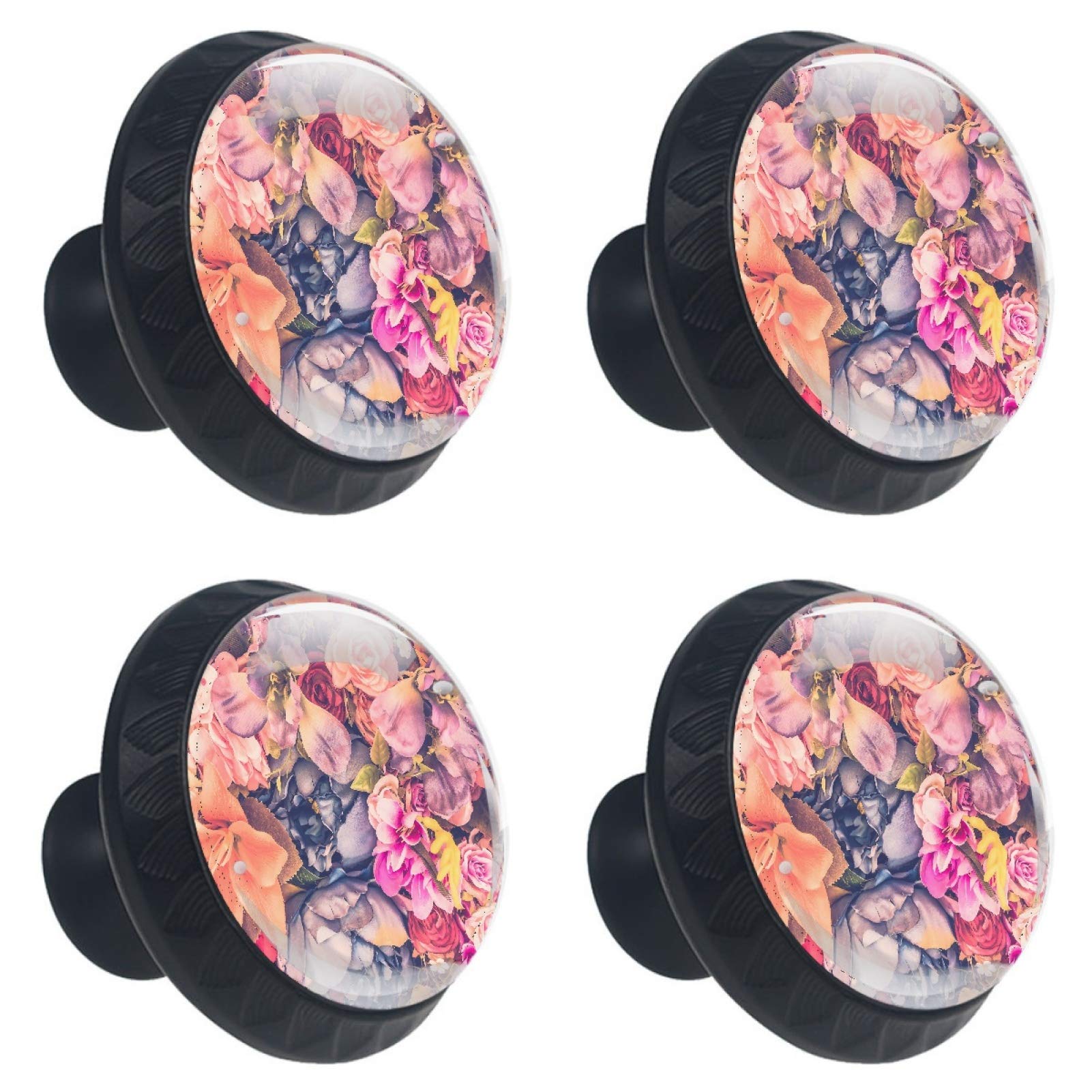 Boutons de meuble rose en verre pour relooker votre armoire ou votre cuisine