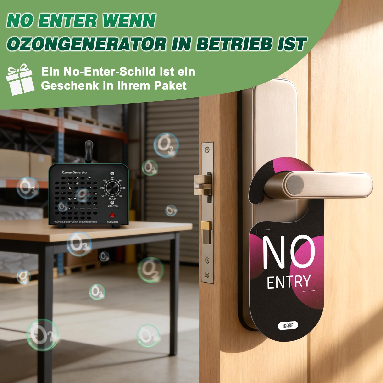 Ozongenerator 30000mg/h, Ozonisator Industrieller Ozongerät O3 Ozon Luftreiniger mit 120 Min Timer für 300㎡ Geruchskiller Geruchsneutralisierer für Auto Garagen Wohnung Hotels Küche Haustiere Gerüche