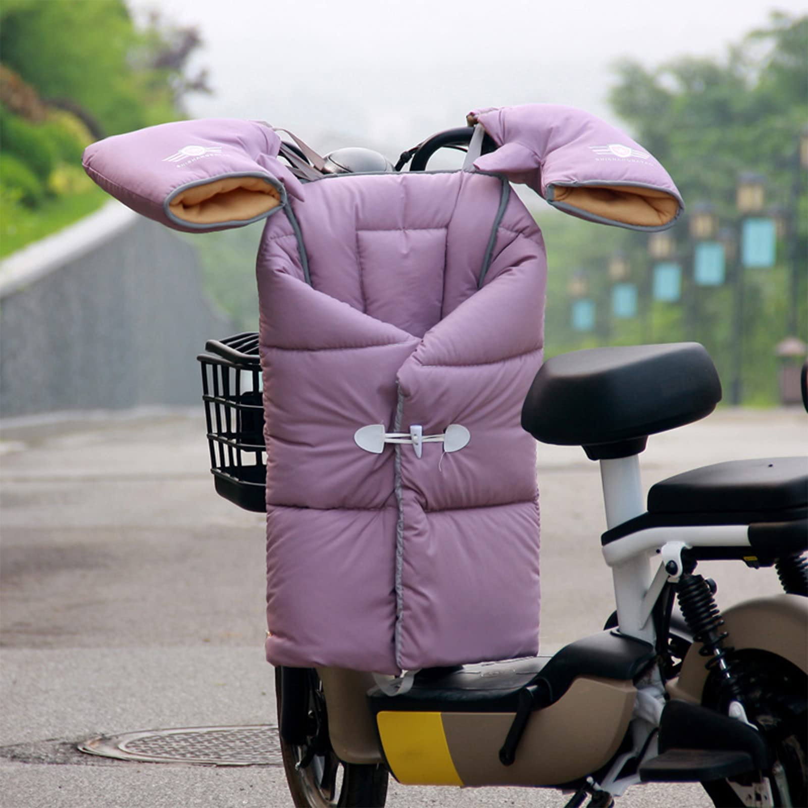 Genouillères de Voiture à Batterie Tablier de Jambe avec Gants de poignée, genouillères d'hiver pour Scooter de Moto, protège-Jambes Coupe-Vent, Pare-Brise épais imperméable pour v