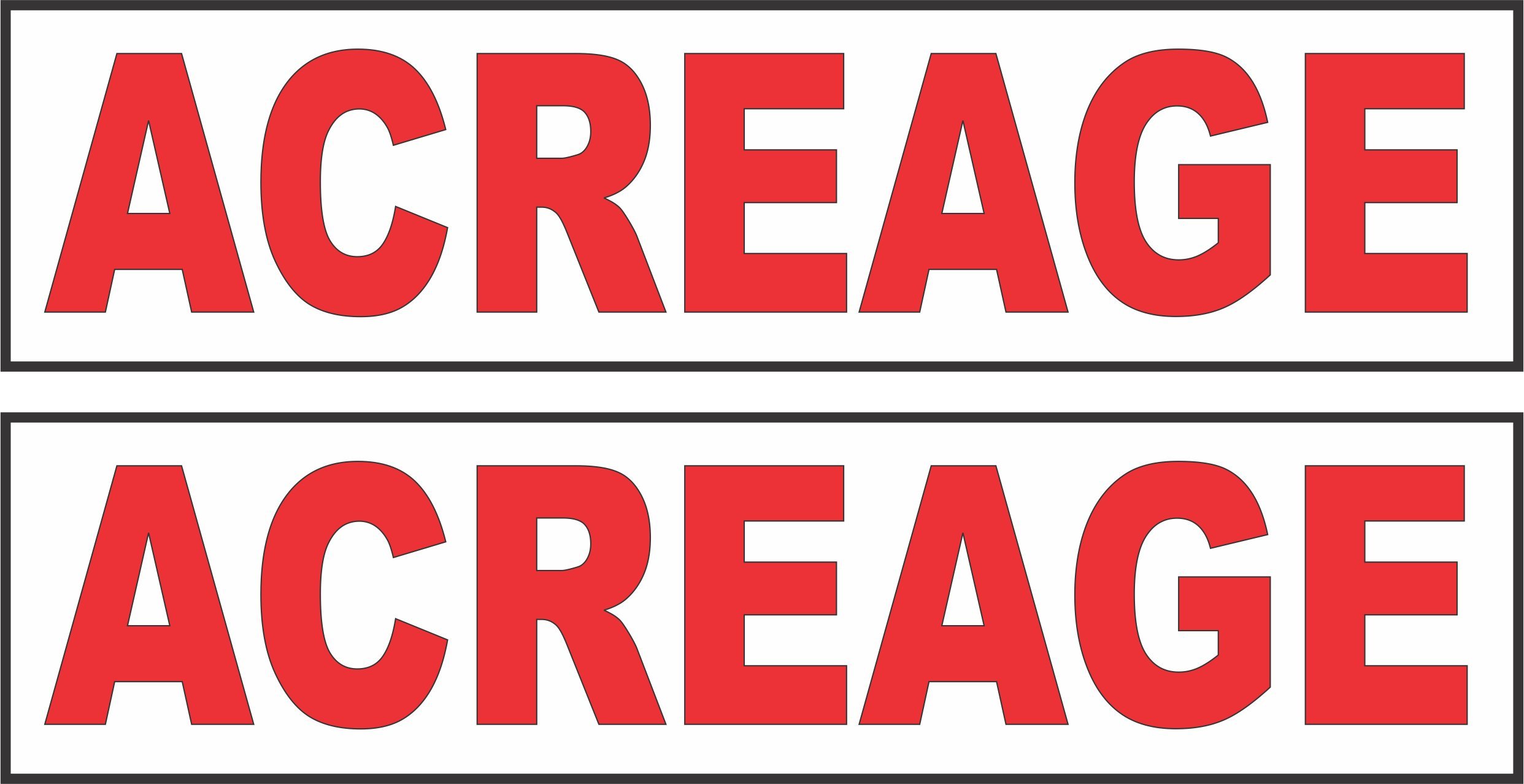 2-6x24 Acreage Real Estate Rider Sign Red