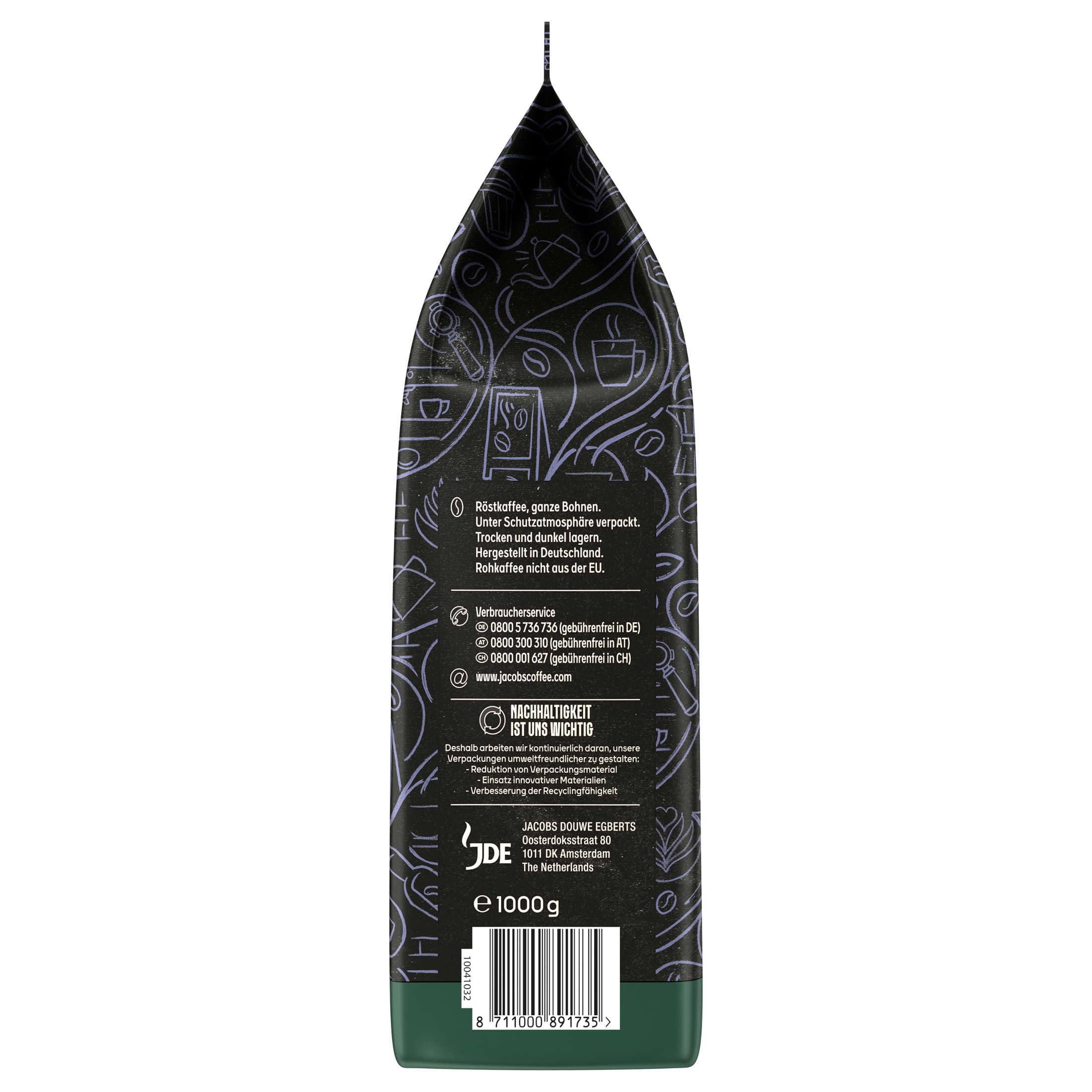Jacobs Barista Editions Espresso, Kaffee Ganze Bohne, 4 x 1 kg