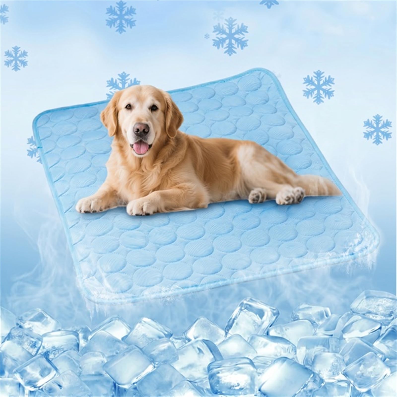 Pawolaf Tapis Rafraichissant Chien, Tapis de Refroidissement Chien Lavable et Pliable pour Grands Chiens et Chats, Maison Voiture Voyage