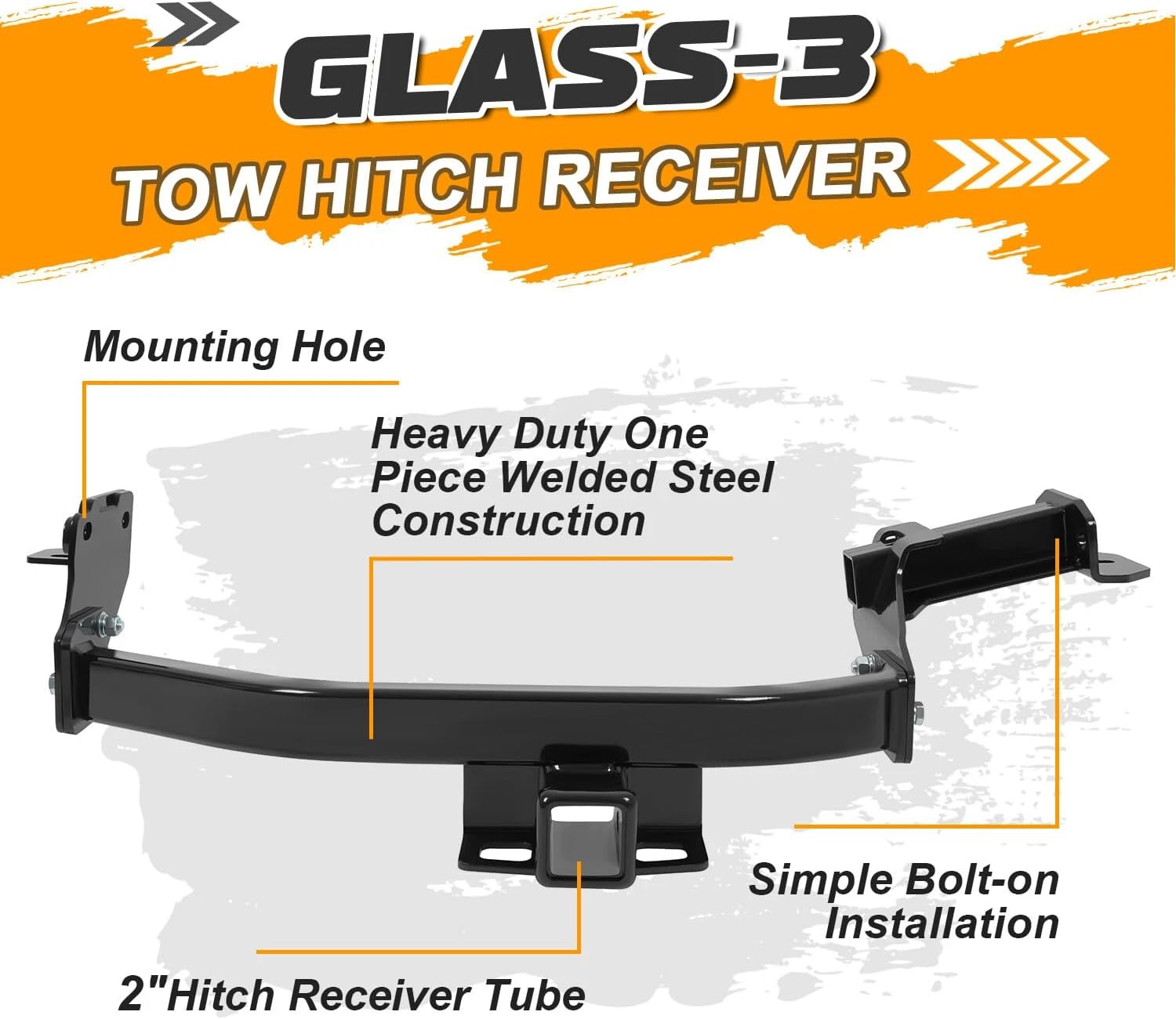 Class 3 Trailer Hitch 2-Inch Receiver for Santa Fe Sorento 2021-2025，Replacement for Hyundai Kia OEM