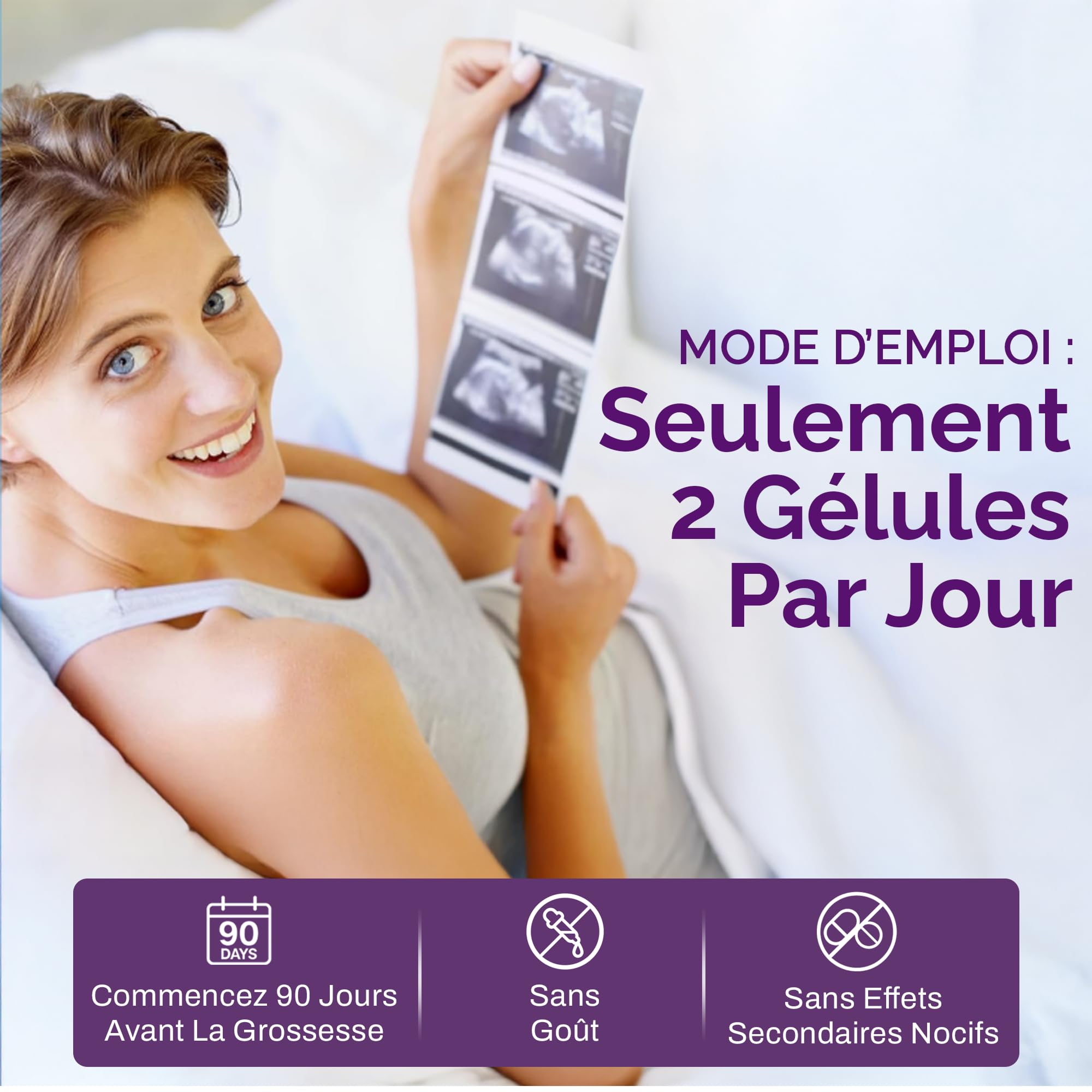 Conceive Plus Fruchtbarkeitsergänzungsmittel für Frauen, Unterstützt den Hormonhaushalt, Calcium, Vitamin D, Folsäure, Inositol - Pränatale Vitamine für Frauen - 30 Tage Vorrat, 60 Kapseln