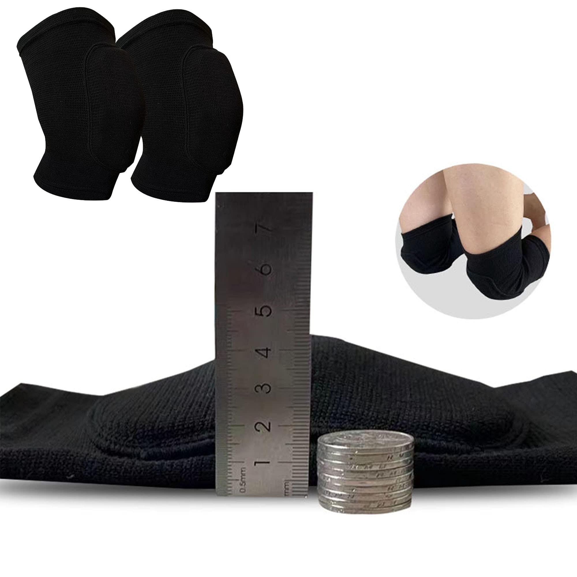 CAMBIVO Ginocchiere Ortopediche Di Compressione - 2 Pezzi - Antiscivolo, Elastiche Per Sport, Corsa, Palestra - 5