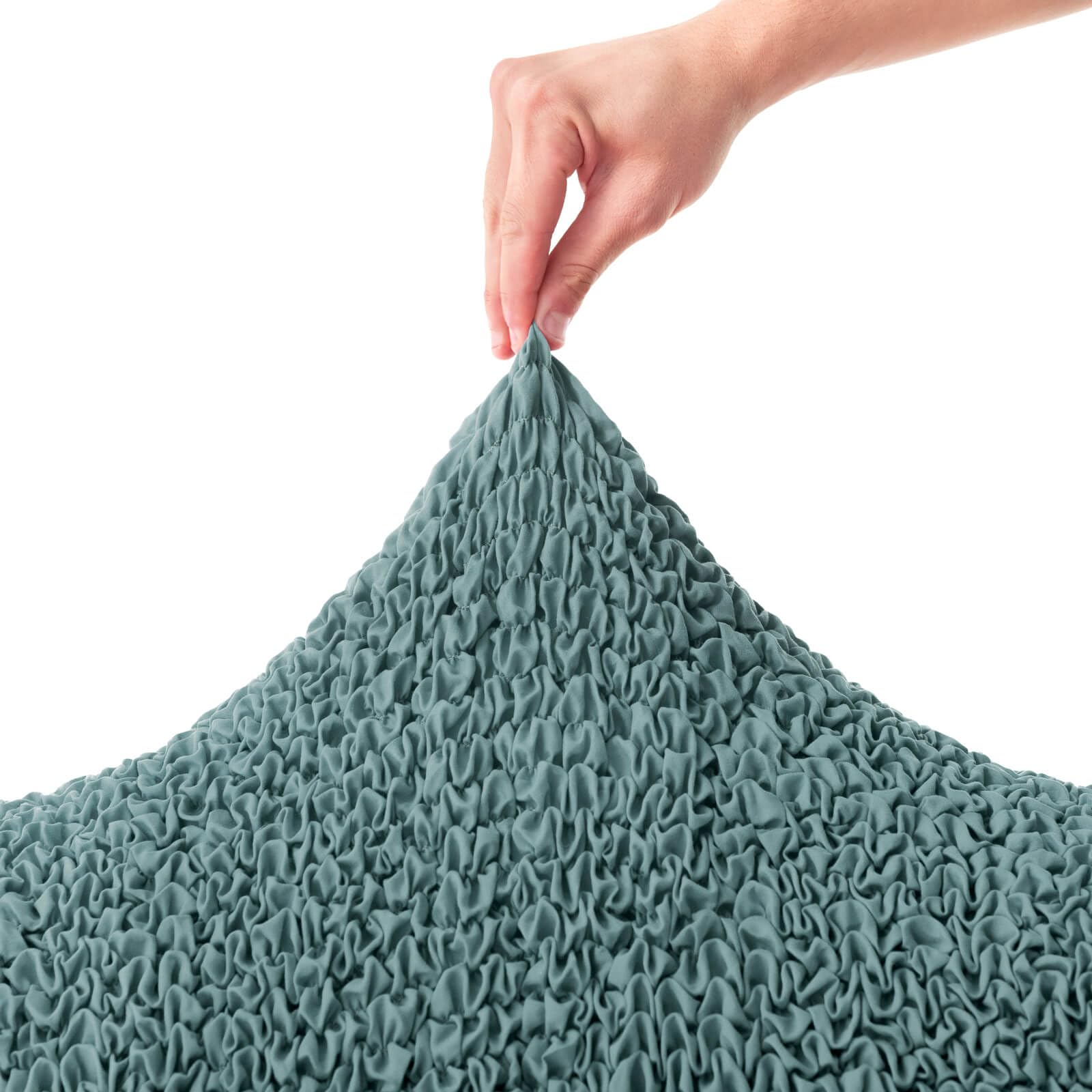 PAULATO - Copri Pouf in Microfibra Tinta Unita, Tessuto Bielastico Antigraffio Lavabile in Lavatrice, Tecnologia Brevettata WavyTech e Certificazione OEKO-TEX, Marrone - Made in Italy