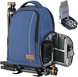 TARION Mochila profissional para câmera: Mochila DSLR para câmera de laptop de grande capacidade com capa de chuva à prova d'água TB-02