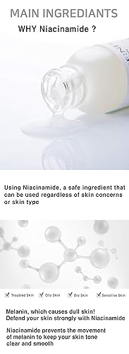 Miniatura 4 de Suero coreano para el cuidado de la piel con vitamina B, suero C para la cara, niacinamida, 10% de zinc, 1% y 1%, suero facial hidratante K Beauty,