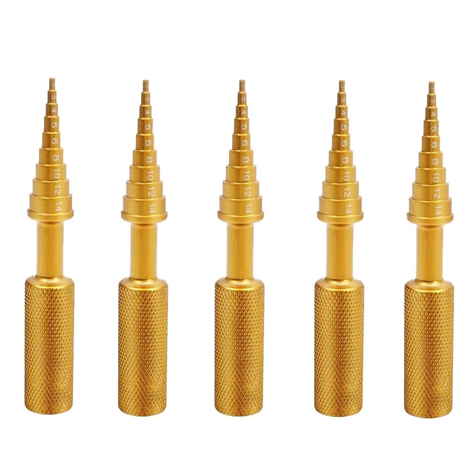 1-5 pezzi di strumenti per la rimozione e lo smontaggio dei cuscinetti per auto, cuscinetti, installatori, set di utensili manuali per 2-14 mm Utensile per Cuscinetti e Boccole Estrattore(5pcs gold)
