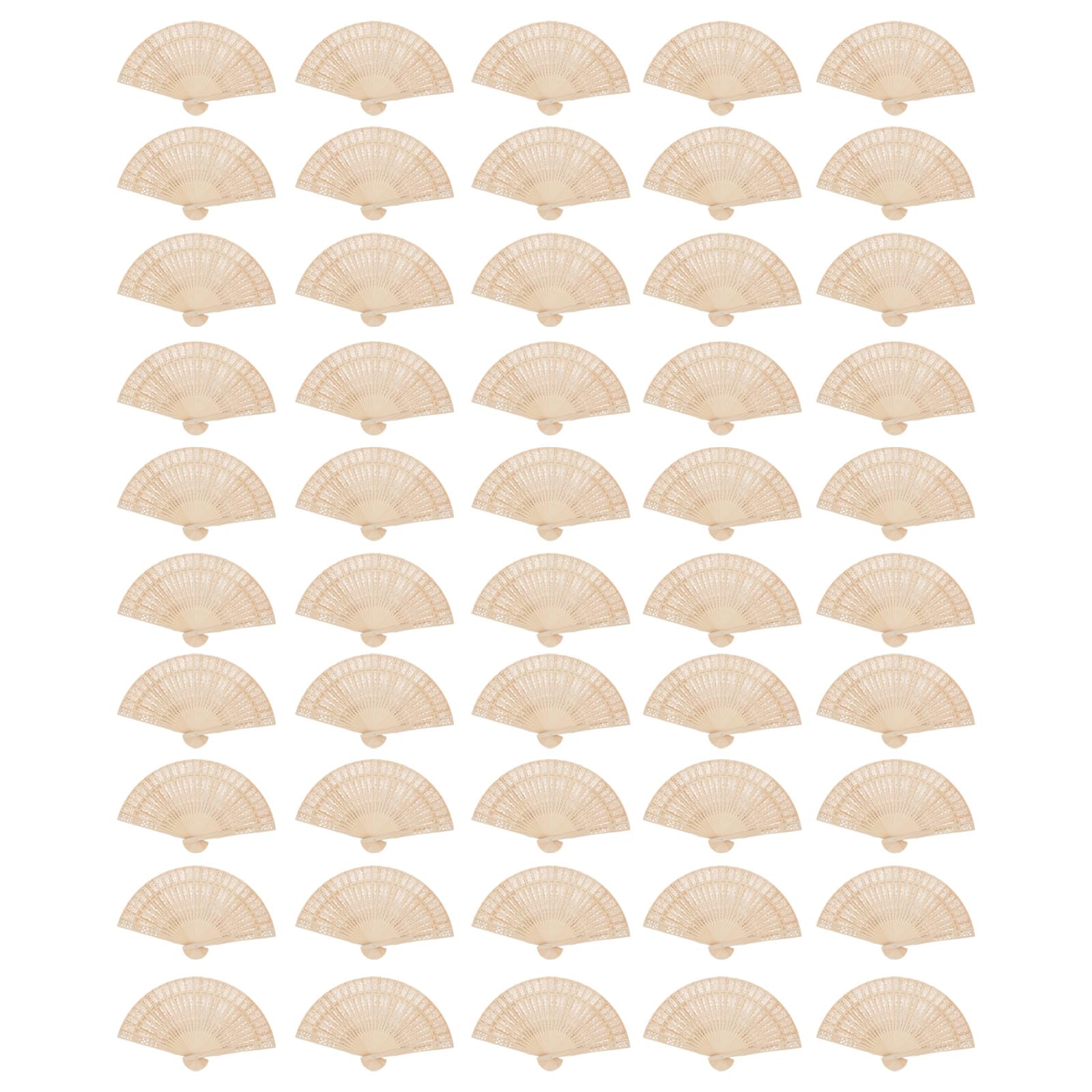 50 Stück Holzfächer Hochzeitsfächer Personalisierbar inkl. Organzabeutel