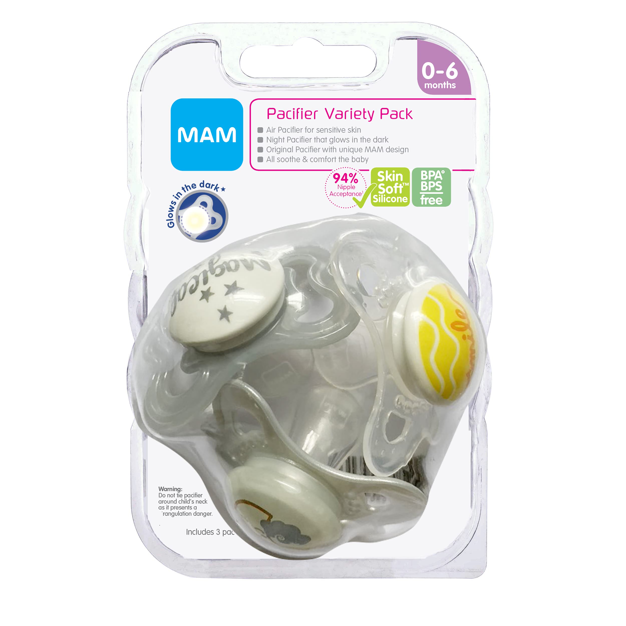 Buy MAM Variety Pack Baby Pacifier, Includes 3 Types of Pacifiers