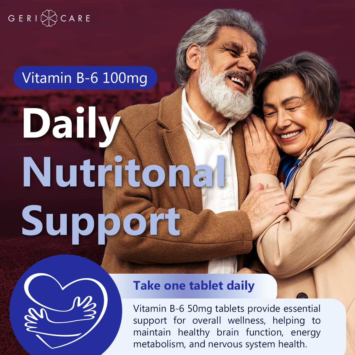 GeriCare Vitamin B-6 100mg, 100 Tablets – Daily Nutritional Support for Healthy Brain Function, Mood Enhancement, Circulatory Health & Metabolism – Helps Combat Fatigue & Promote Overall Wellness — Amazon image 5