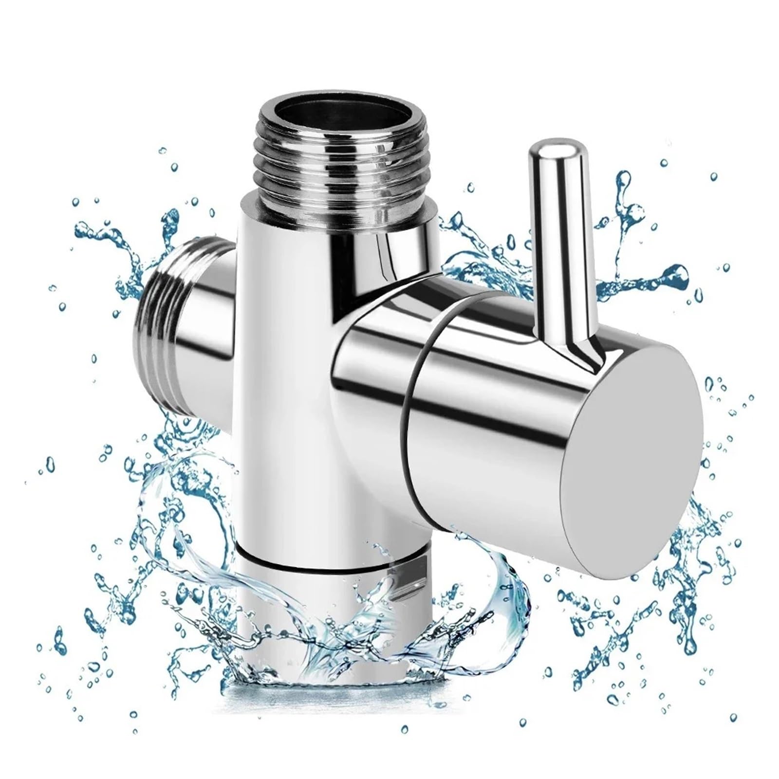 Adaptador en T de válvula G1/2 de latón de 3 vías, divisor de agua para grifo de ducha para baño, conector de interruptor duradero, accesorio de fontanería multifuncional