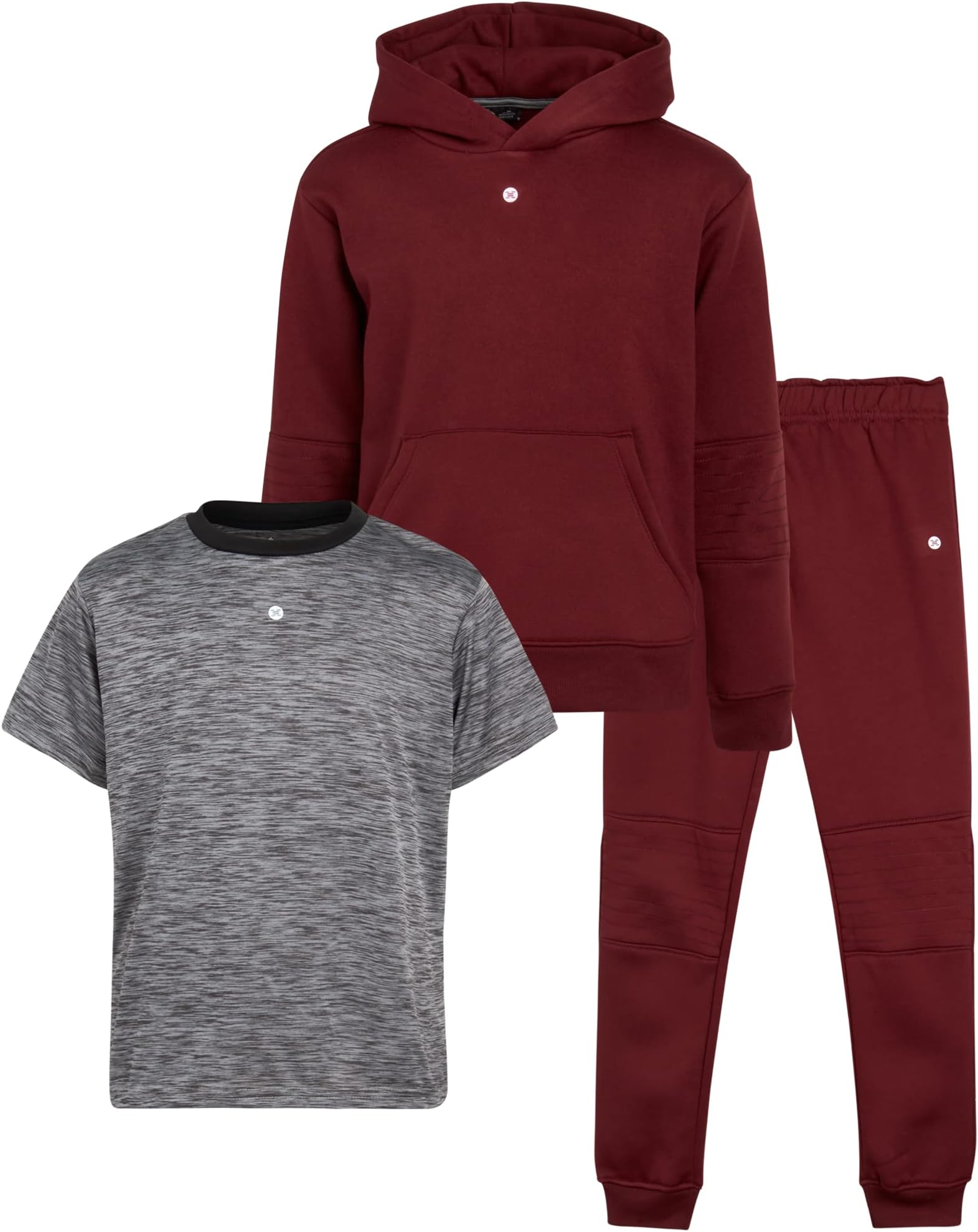 RBXBoys' Jogger Set - 3 Piece Short Sleeve T-Shirt, Fleece Sweatshirt, and Sweatpants