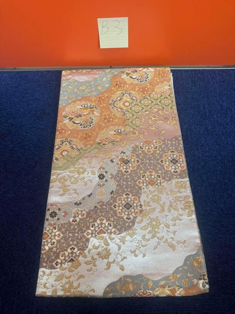 2658袋帯 古代彫金紋 西陣織 金糸 高級上質上 約440cm 1925 袋帯 古代彫金